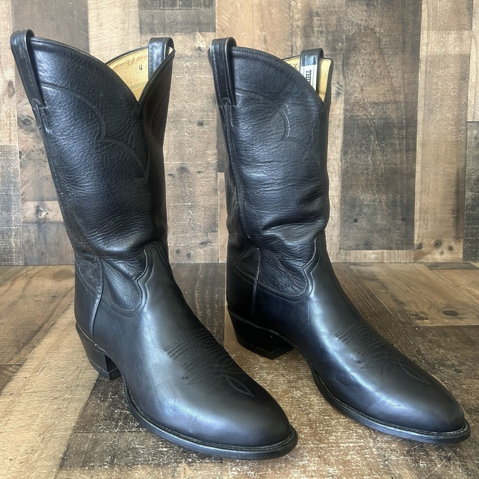 Tony Lama Tony Lama Vintage Black Western Cowboy Boots Mens 11.5 B Size US 11.5 / EU 44-45 - 3 Thumbnail