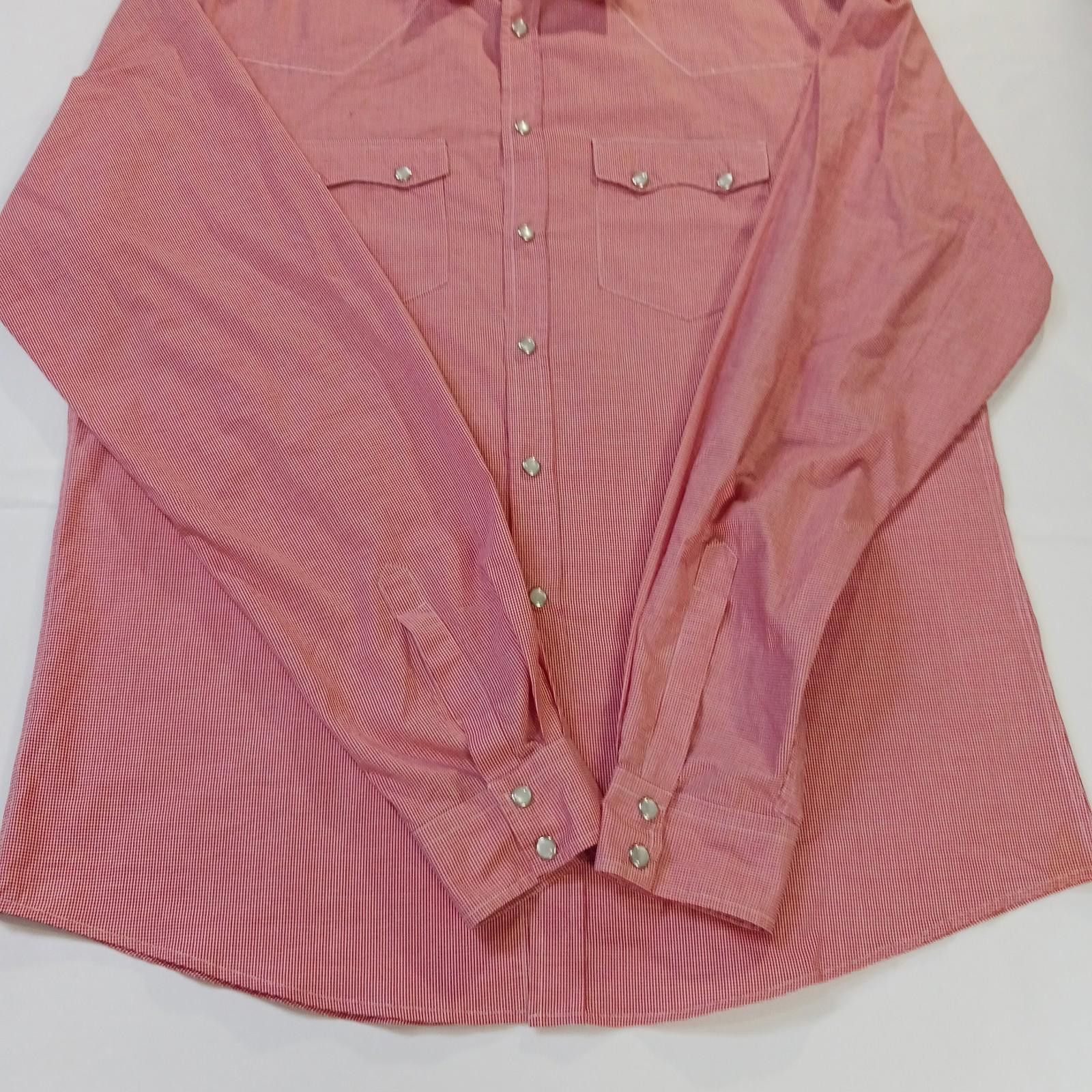 Jared Lang Jared M Custom Clothing Men's L Red Plaid Snap Button Shirt Size US L / EU 52-54 / 3 - 11 Thumbnail