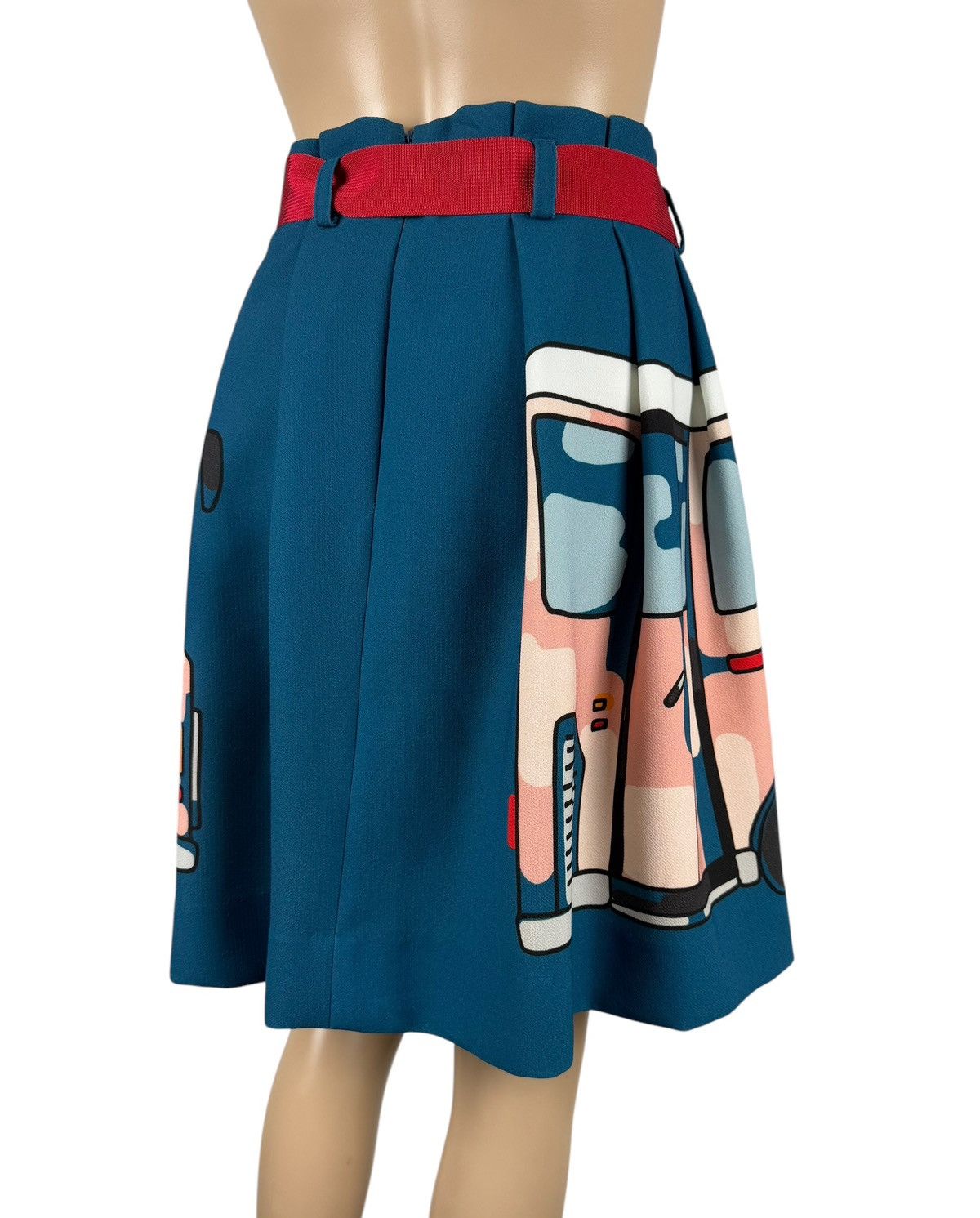 Cop Copine Cop Copine Autocar Jupe Skirt Belted Printed Polyester Size 27" / US 4 / IT 40 - 7 Thumbnail