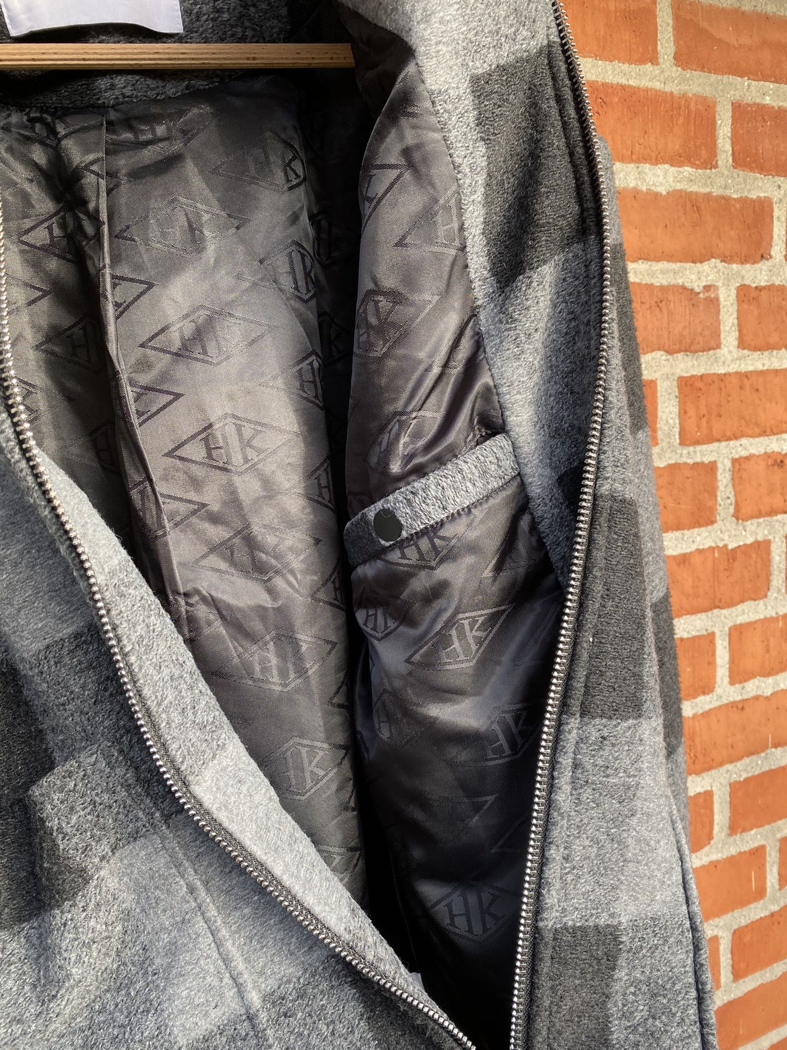 Acne Studios $810 - 50/L - Zip Boxy Jacket - Black/Grey Check Size US L / EU 52-54 / 3 - 20 Thumbnail