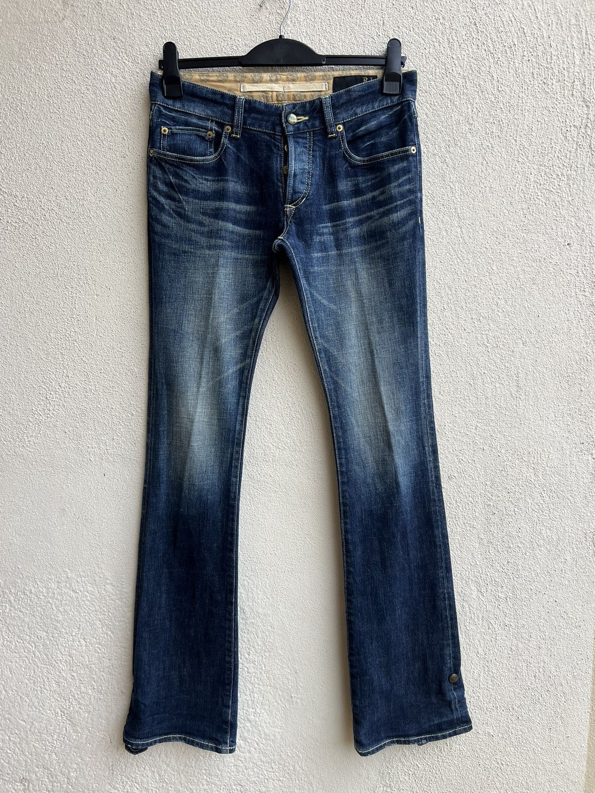 20471120 RICO Japan Fade Blue Denim Bootcut Jeans Size US 29 - 18 Thumbnail