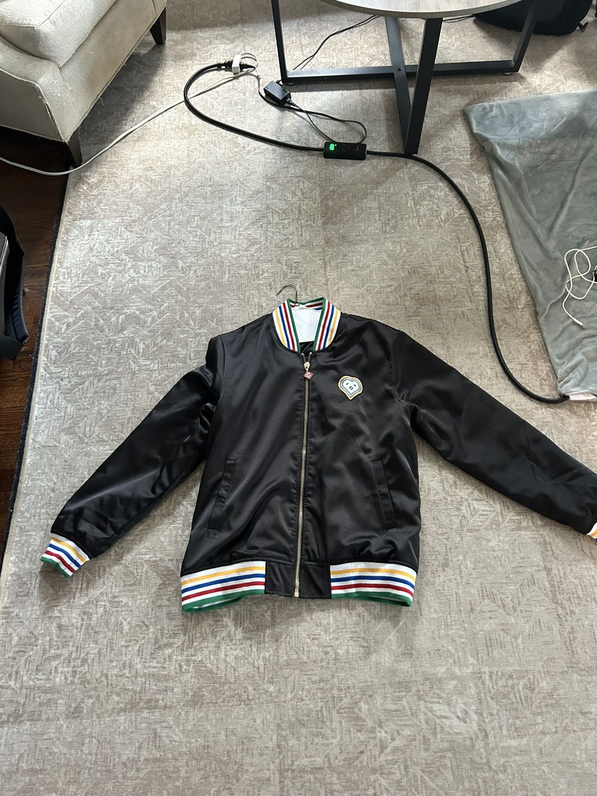 Casablanca Casablanca Logo Bomber Jacket BlackMulticolor Size US L / EU 52-54 / 3 - 5 Thumbnail