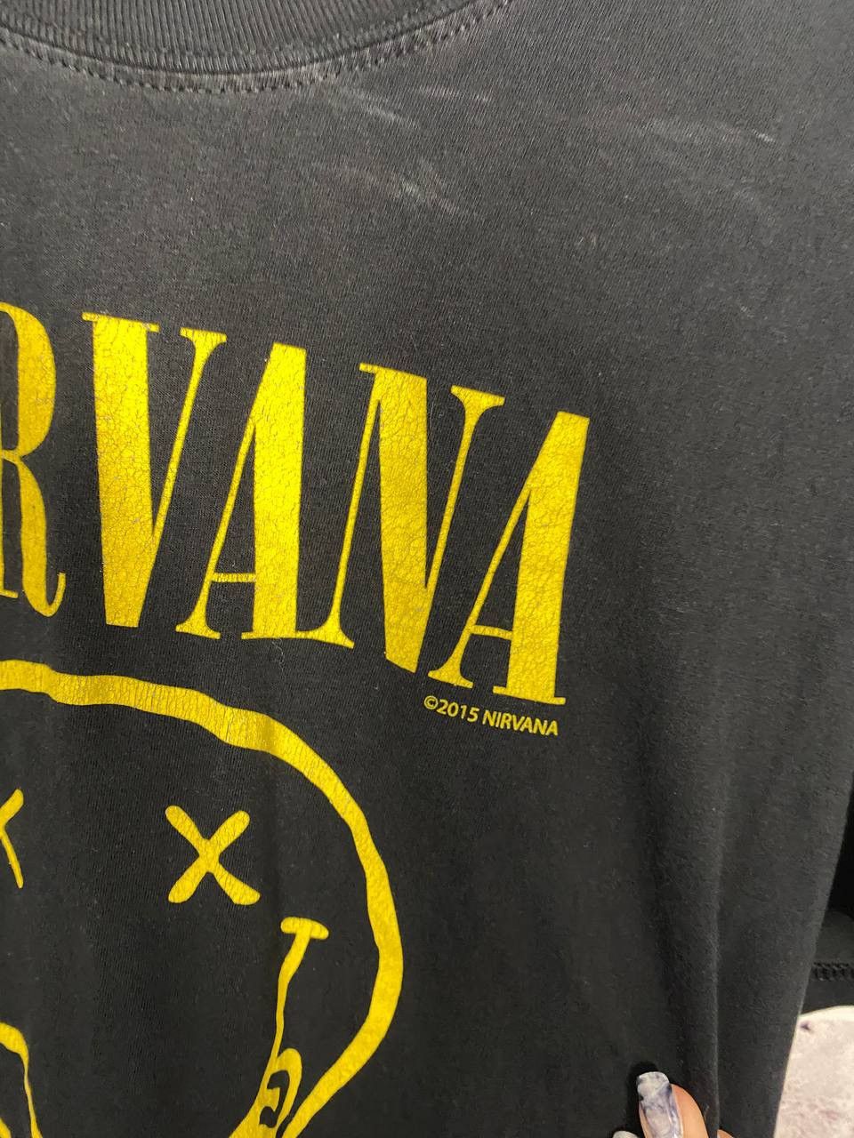 Nirvana MENS T-Shirt Vintage Y2K Nirvana Smile Print 2015 Size US S / EU 44-46 / 1 - 3 Thumbnail