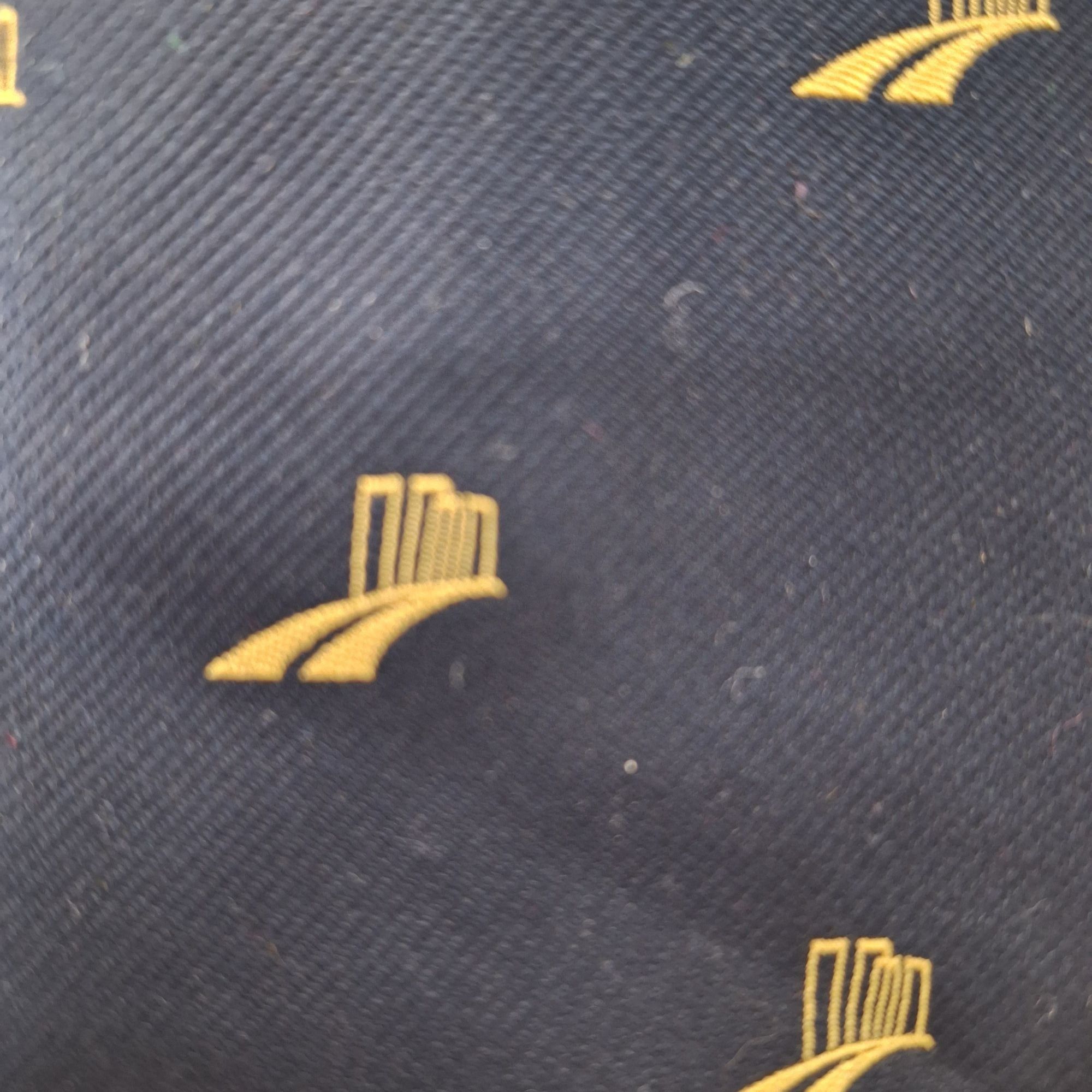 Other Vintage Prince Consort Mens Tie Navy Blue Yellow Skyline Cit Size ONE SIZE - 2 Thumbnail