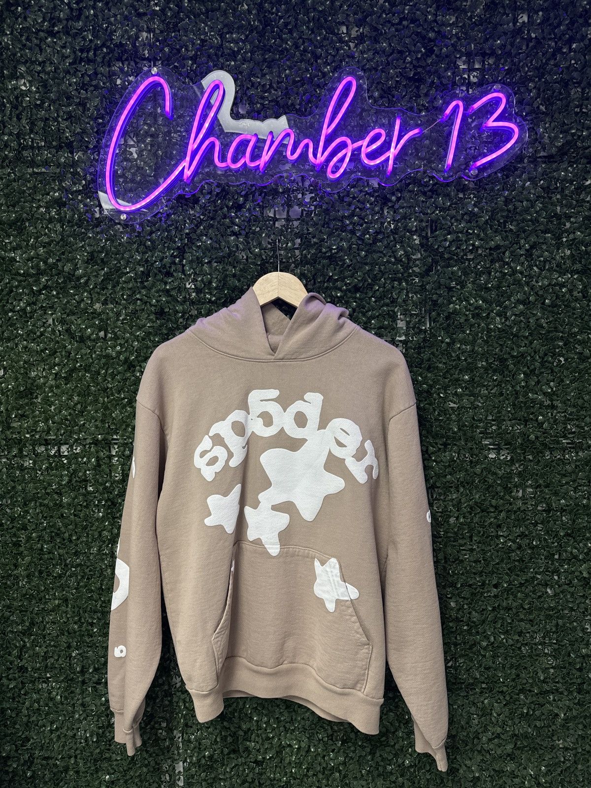 image of Spider Worldwide Sand Sp5Der Hoodie in Beige, Men's (Size Medium)