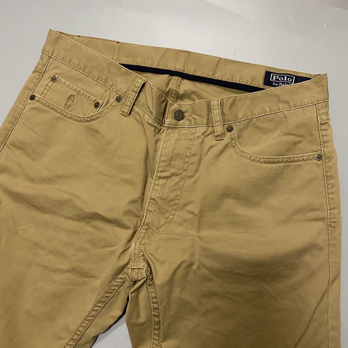 Polo Ralph Lauren Polo Ralph Lauren Basic Beige Mens Cotton Pants 34/34 Size US 34 / EU 50 - 3 Thumbnail