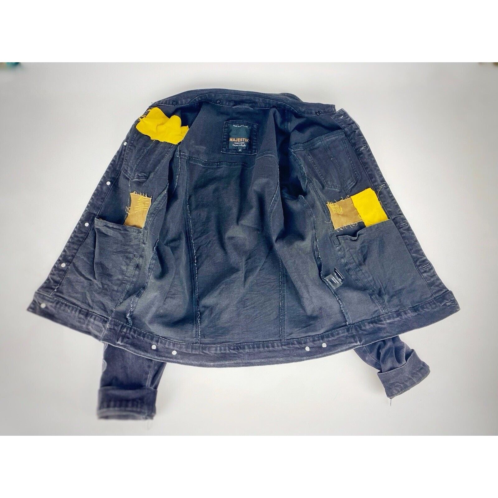Other Majestik Distressed Rage of Rebellion Black Denim Jacket S Size US S / EU 44-46 / 1 - 11 Thumbnail