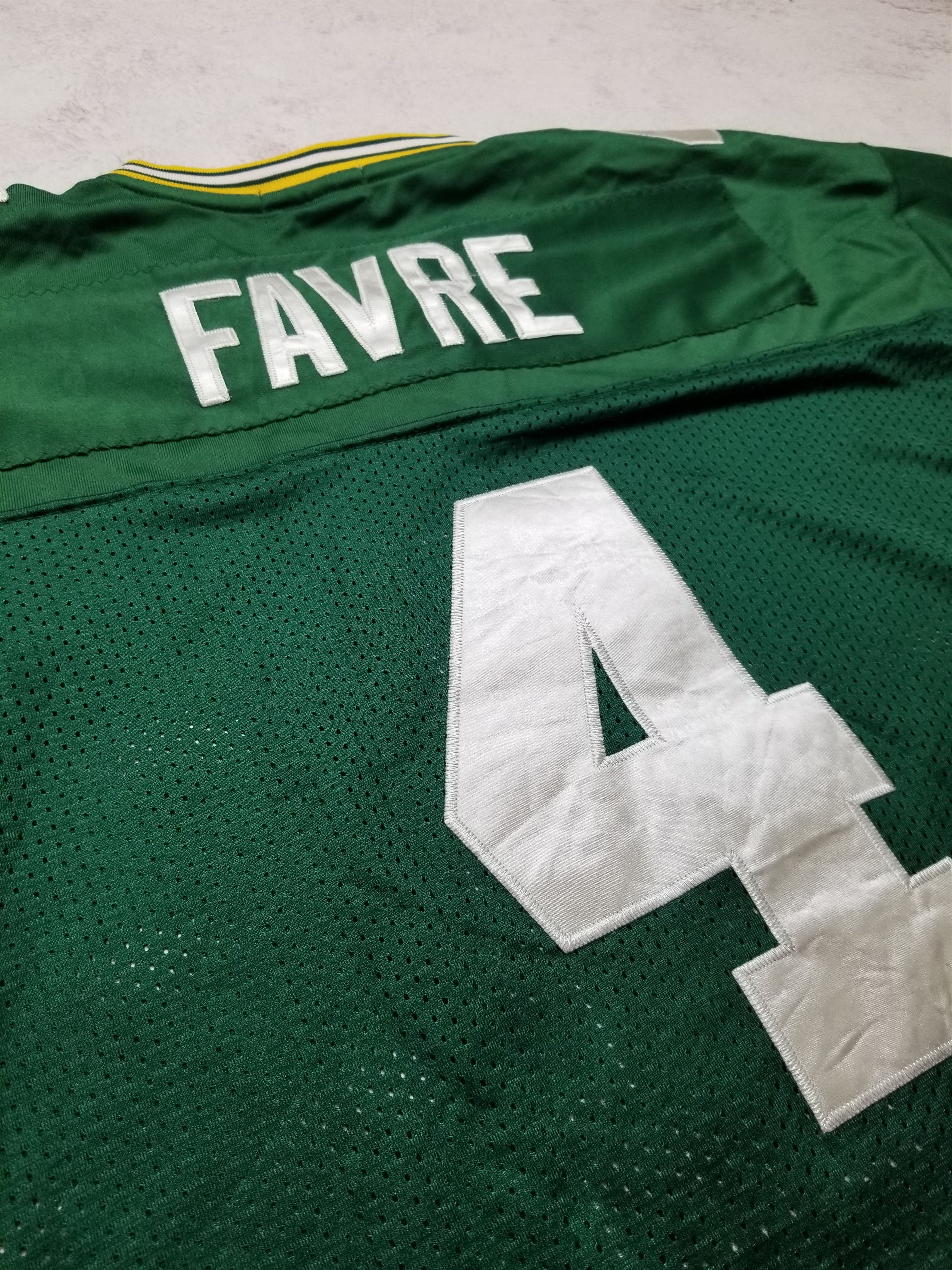 Mitchell & Ness NFL Packers 4 Brett Favre Throwback Jersey 75th Anniv. Patch Size US L / EU 52-54 / 3 - 10 Thumbnail