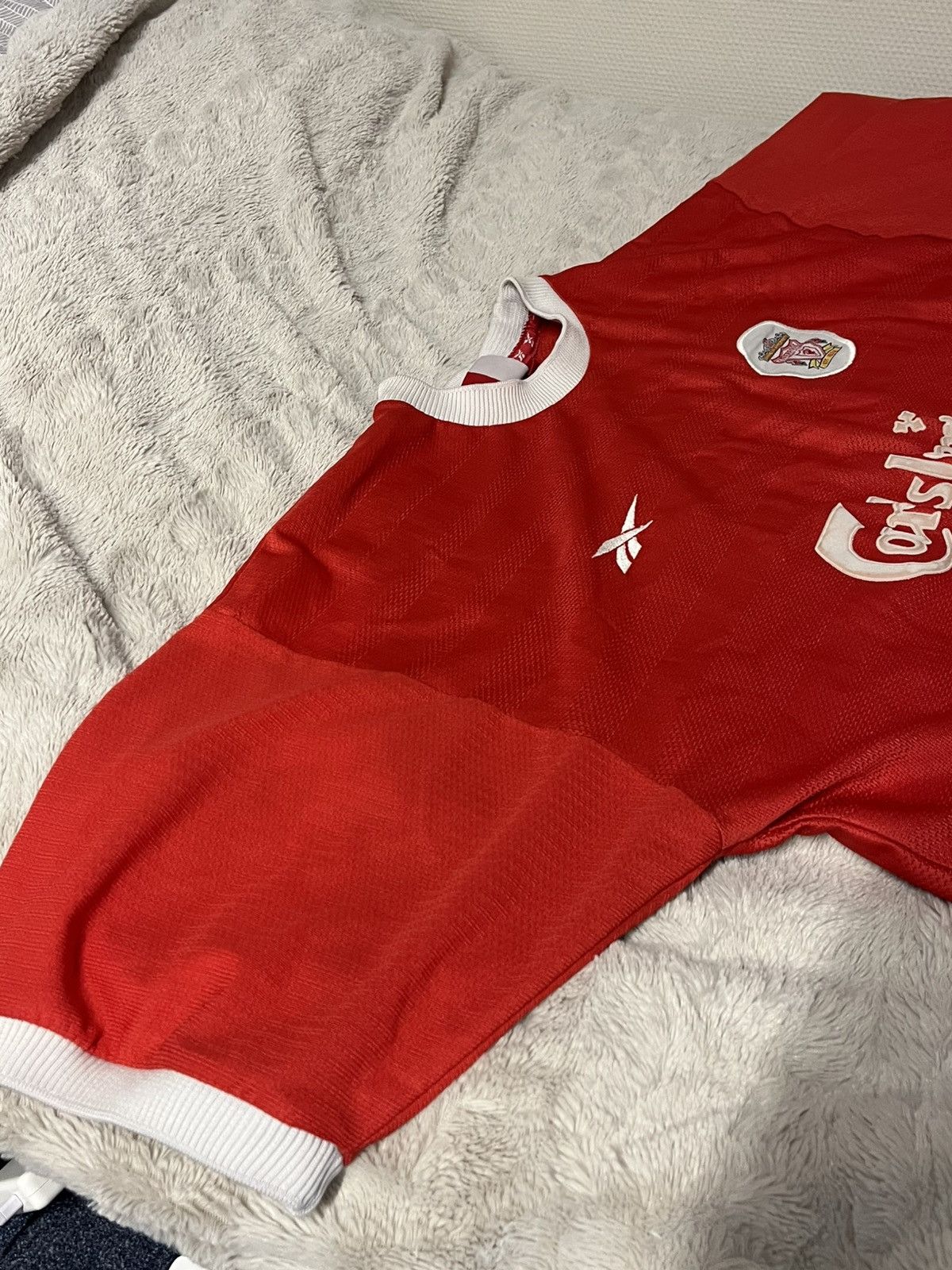 Reebok × Vintage 1998-2000 England Liverpool Home Shirt Size US L / EU 52-54 / 3 - 3 Thumbnail