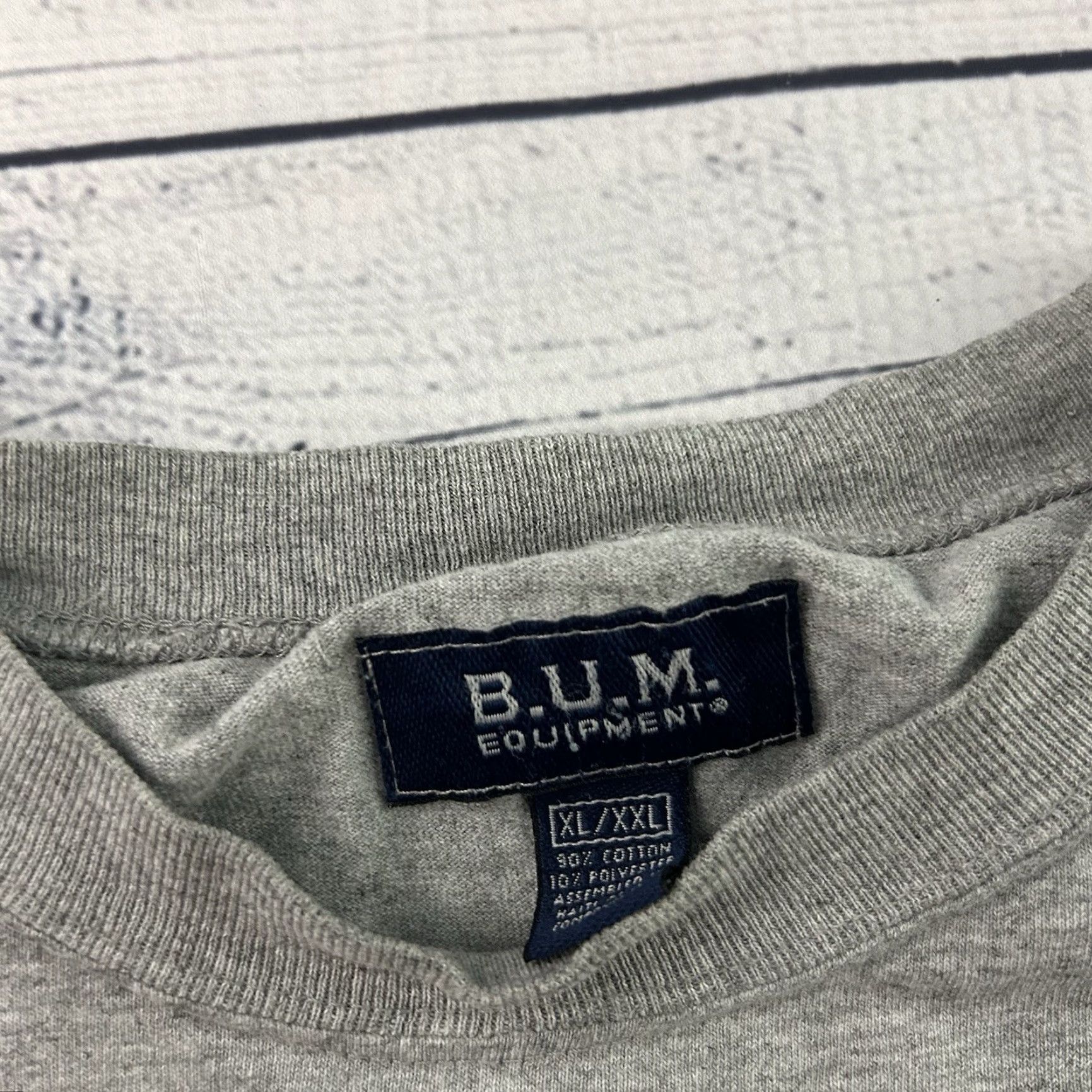 Vintage VINTAGE B.U.M. Equipment Short Sleeve Shirt Men's XL Gray Size US XL / EU 56 / 4 - 2 Thumbnail