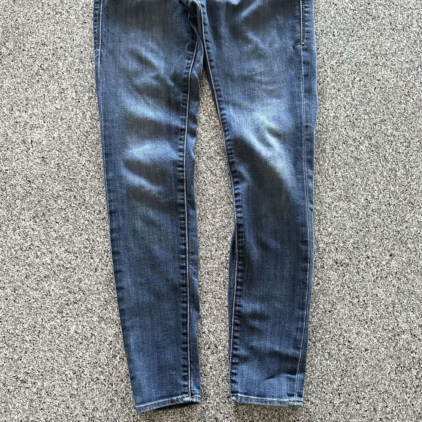 Vintage Rock & Republic Jeans Kashmiere Mid Rise Skinny Stretch Denim Womens 4 27x28 Blue 5-Pocket Distressed Size 27" / US 4 / IT 40 - 3 Thumbnail