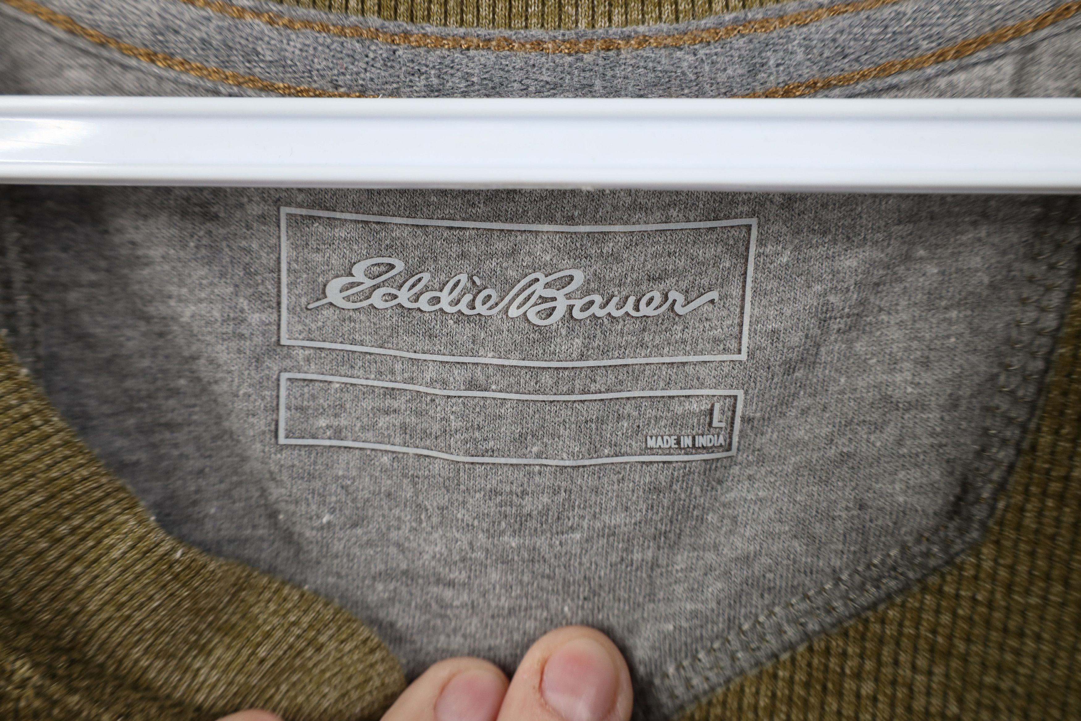 Eddie Bauer Vintage Y2K Eddie Bauer Knit Long Sleeve Henley T-Shirt Size US L / EU 52-54 / 3 - 7 Thumbnail
