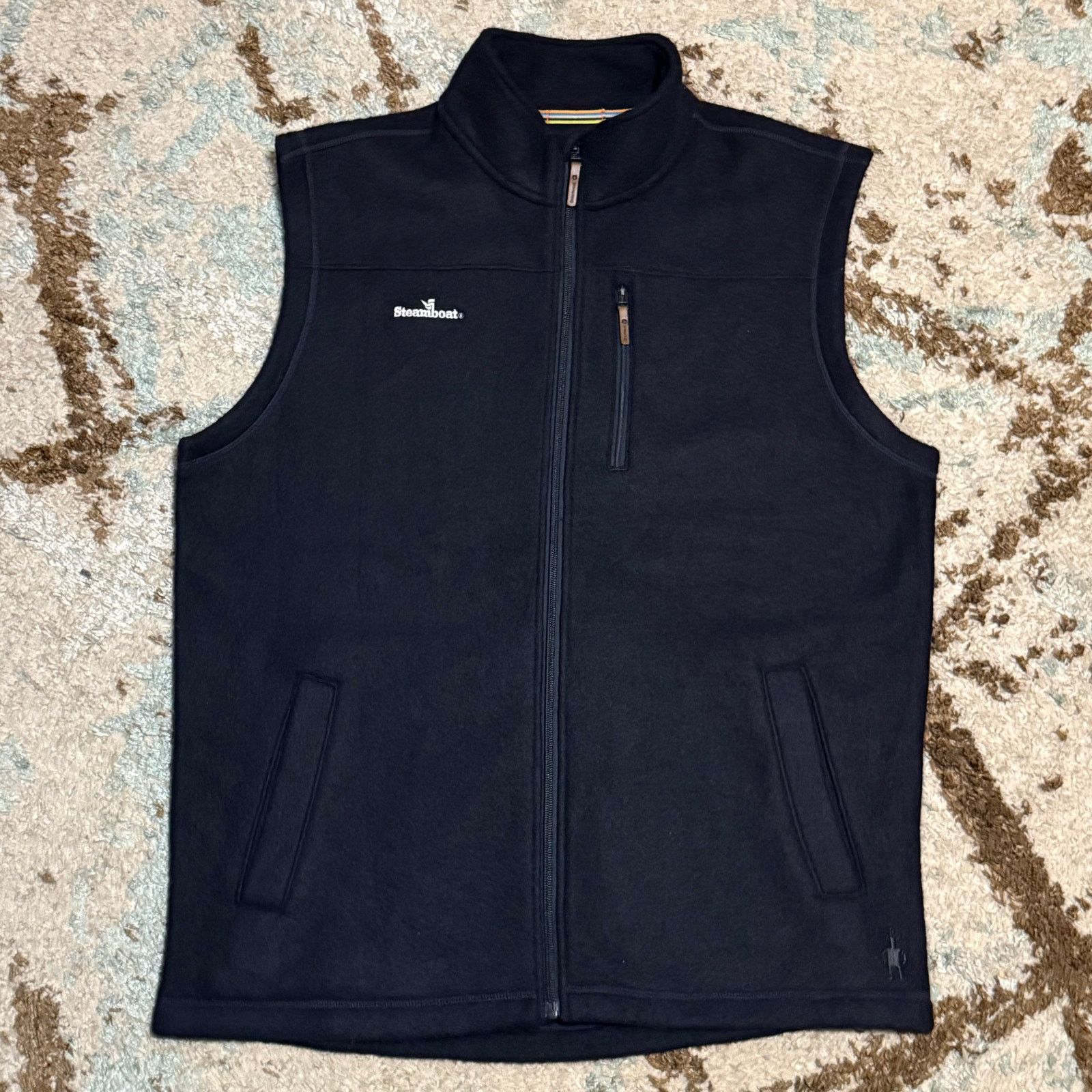 Other Smartwool Hudson Trail Fleece Vest Mens XL Black Wool Blend Size US XL / EU 56 / 4 - 1 Thumbnail