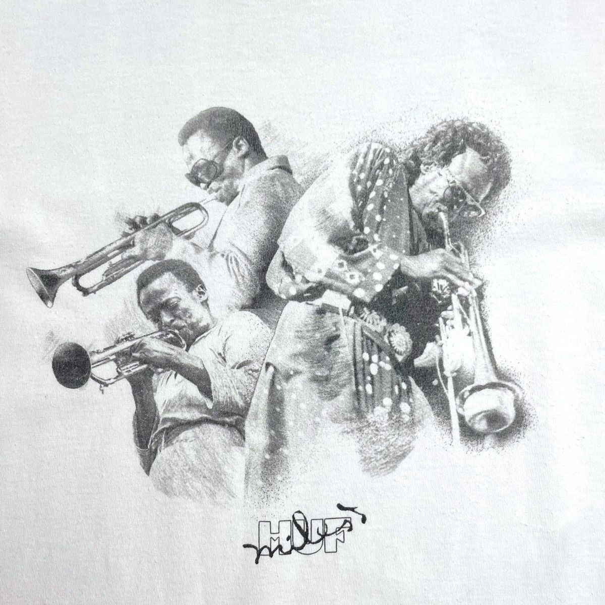 Huf HUF x Miles Davis "Directions" White Tee Size US M / EU 48-50 / 2 - 4 Thumbnail