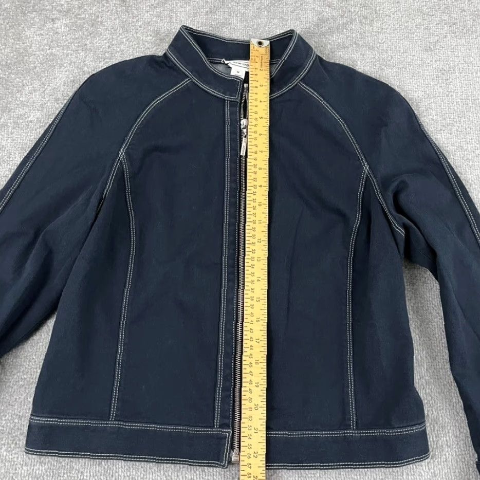 St. John ST. JOHN Sport Jacket Denim Blue Medium Womens Full Zip Bomber Preppy Size M / US 6-8 / IT 42-44 - 5 Thumbnail