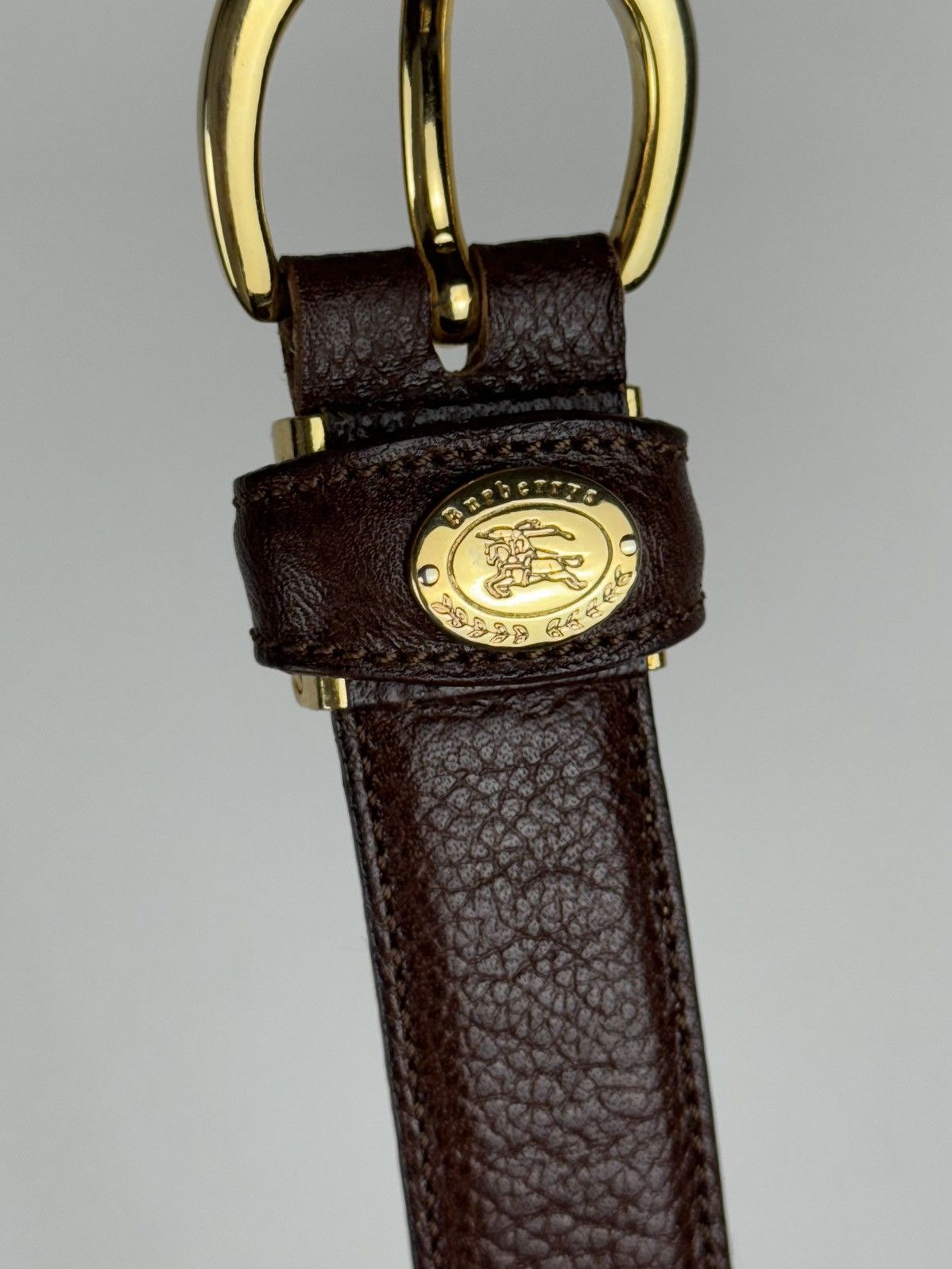 Burberry × Leather Leather belt Burberry y2k original luxury casual item Size ONE SIZE - 2 Thumbnail