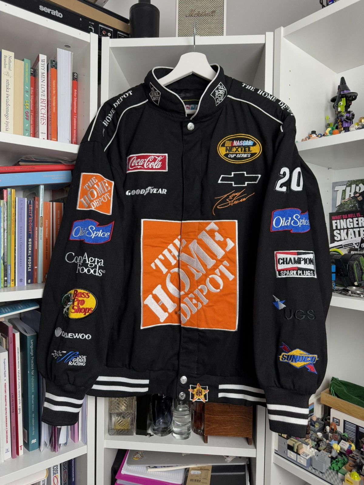 NASCAR Vintage 90s Nascar by JH Design moto racing biker jacket Size US L / EU 52-54 / 3 - 1 Thumbnail