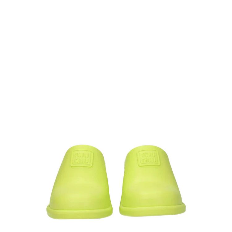 Miu Miu ob1o1e1124 Rubber Slippers in Green Size US 9 / IT 39 - 3 Thumbnail