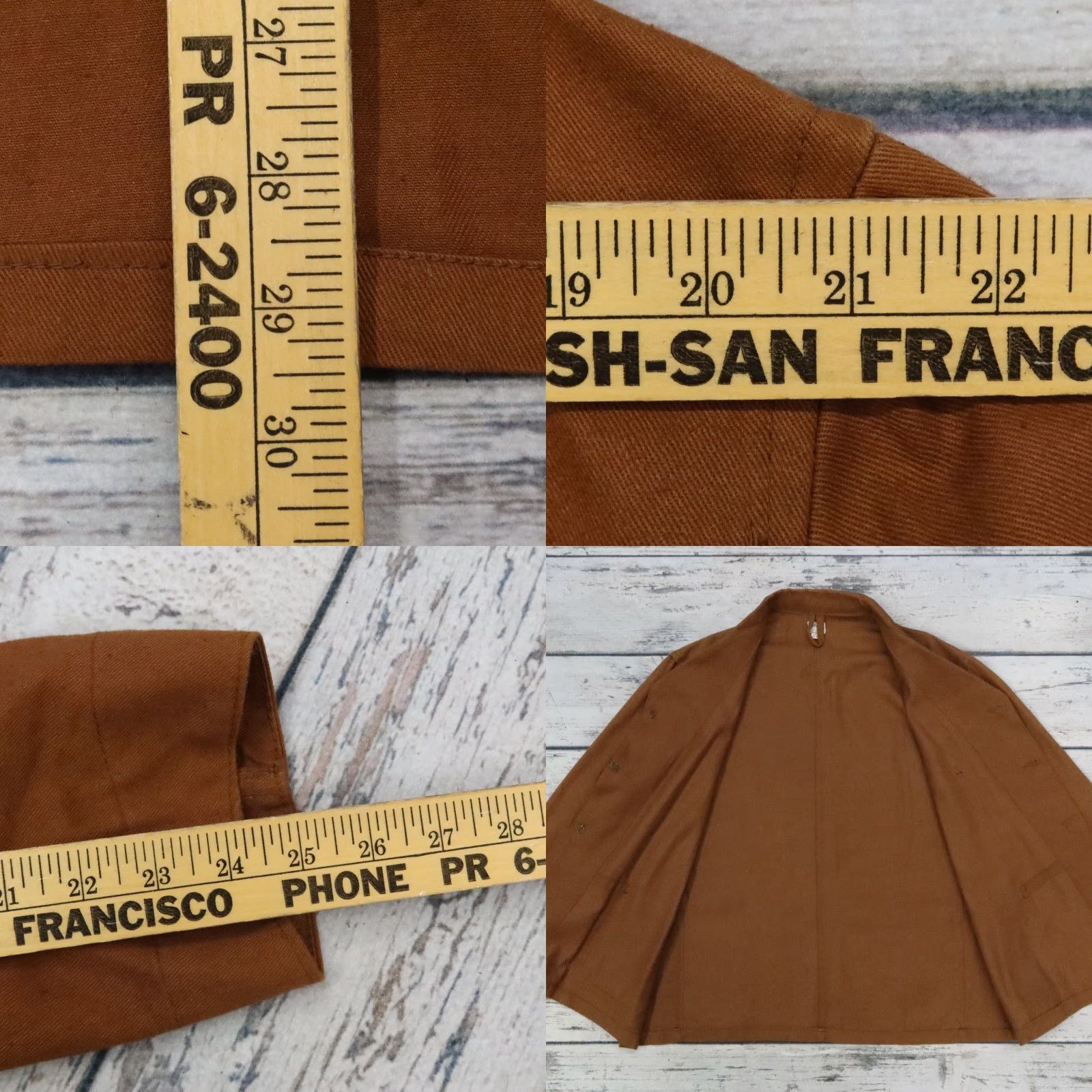 Vintage VINTAGE Rotherex Sanforized Work Jacket - 46, Brown, Cotton, Men's Jacket Size US S / EU 44-46 / 1 - 8 Thumbnail