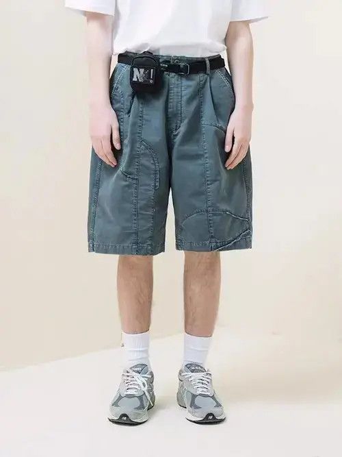 Jean 21SS Tokyo Union Grey Blue Distressed Shorts Size US 32 / EU 48 - 4 Thumbnail