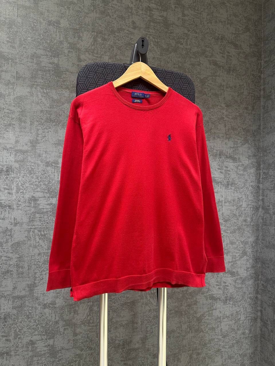 Polo Ralph Lauren × Vintage Vintage Polo Ralph Lauren Red Long Sweater PRL Size US M / EU 48-50 / 2 - 6 Thumbnail