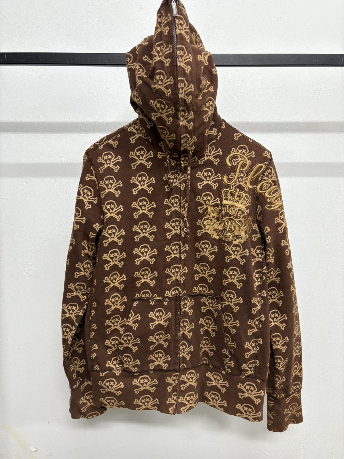 KMRii International Playez Skulls Stussy Inspired hoodie distress Size US L / EU 52-54 / 3 - 6 Thumbnail