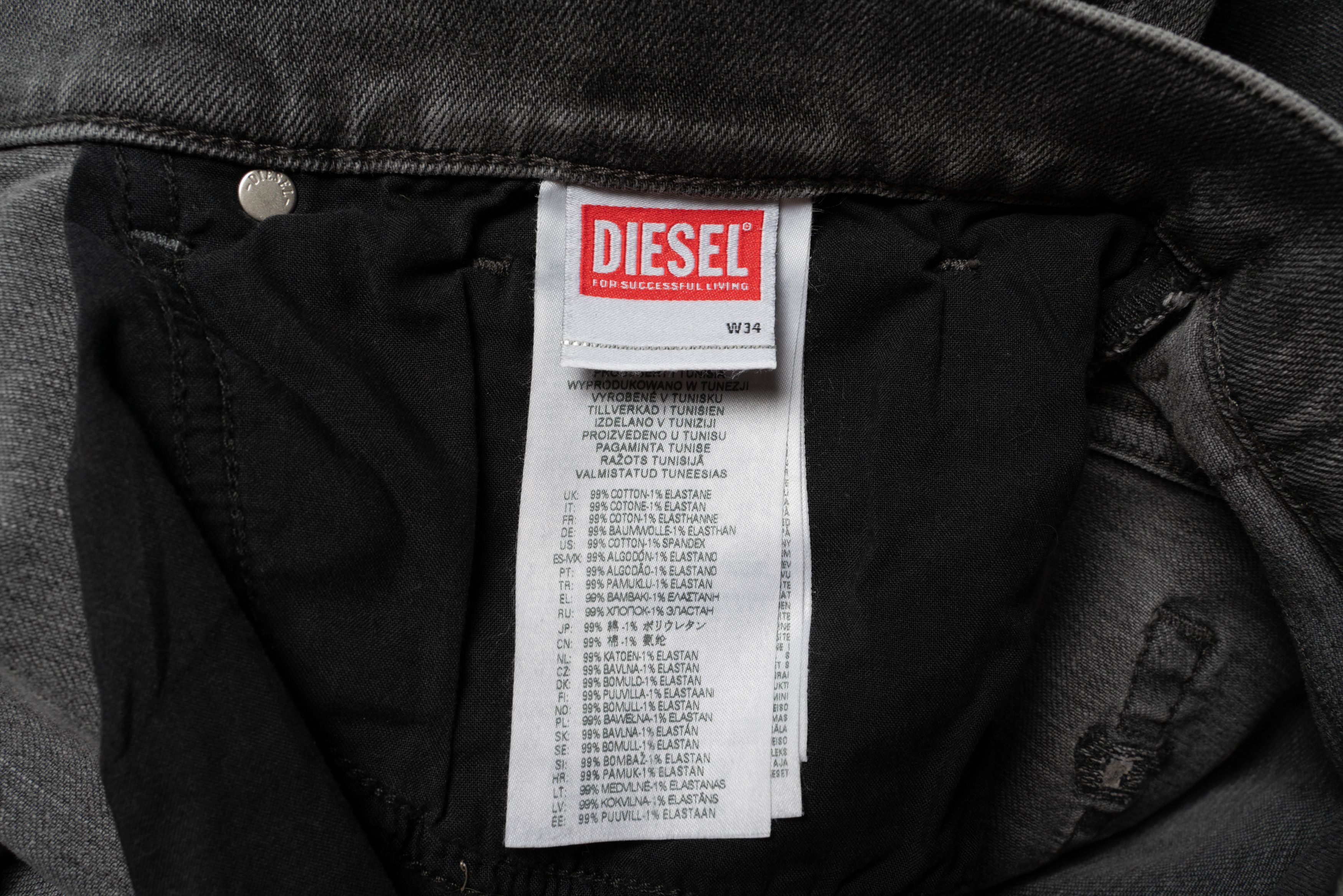 Diesel 🔵DIESEL D-FINING Stretch Tapered Grey Jeans Size US 34 / EU 50 - 7 Thumbnail