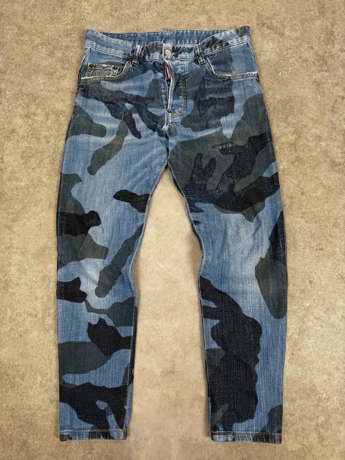 Dsquared2 SS2019 DSquared2 Blue Camo Denim Jeans Size 26" / US 2 / IT 38 - 4 Thumbnail
