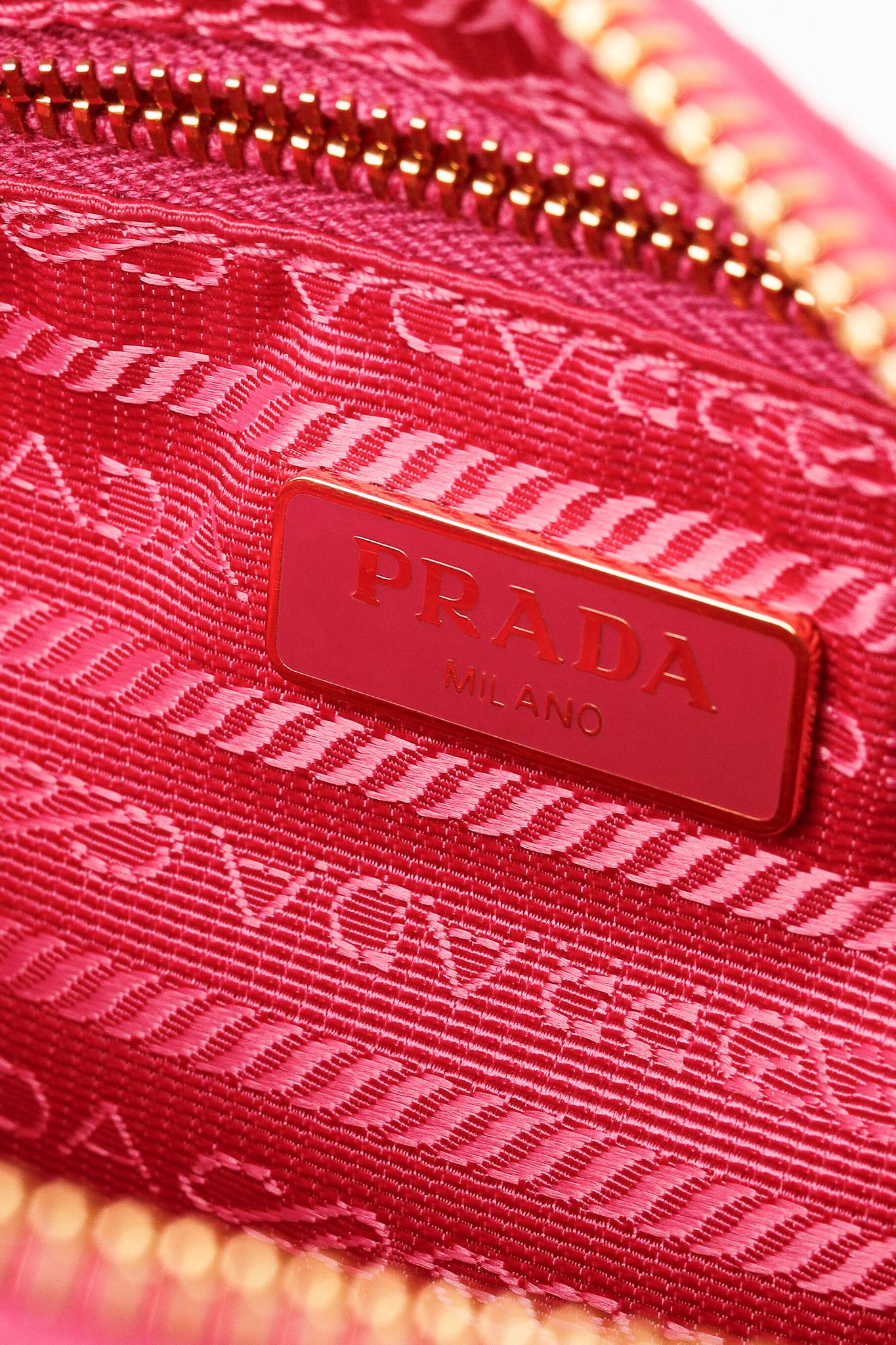 Prada Prada Vintage Fuchsia Pink Tessuto Nylon Wristlet Pouch Size ONE SIZE - 11 Thumbnail