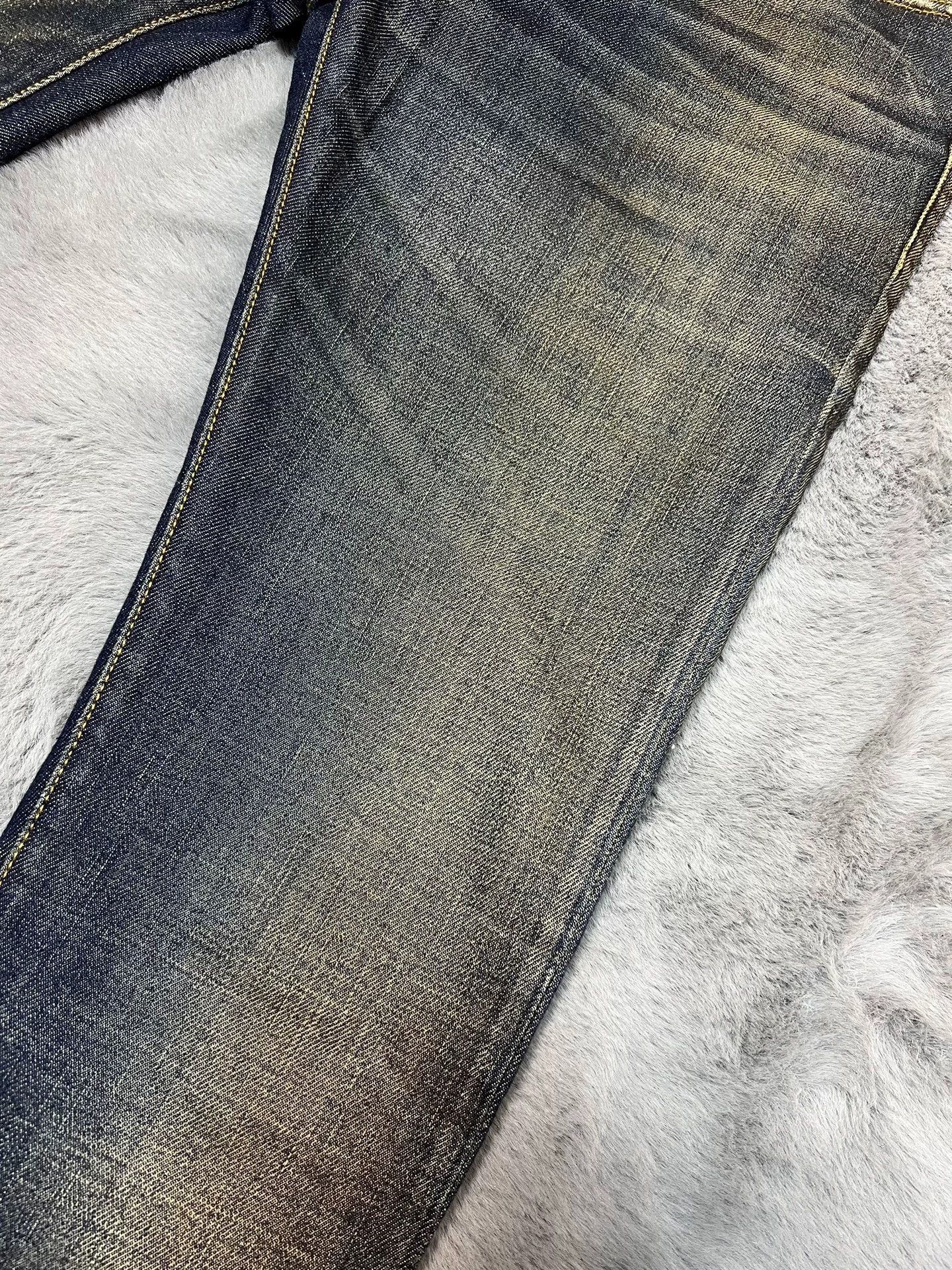 Saint Laurent Paris SLP blue yellow mud wash basic jeans Size US 30 / EU 46 - 5 Thumbnail