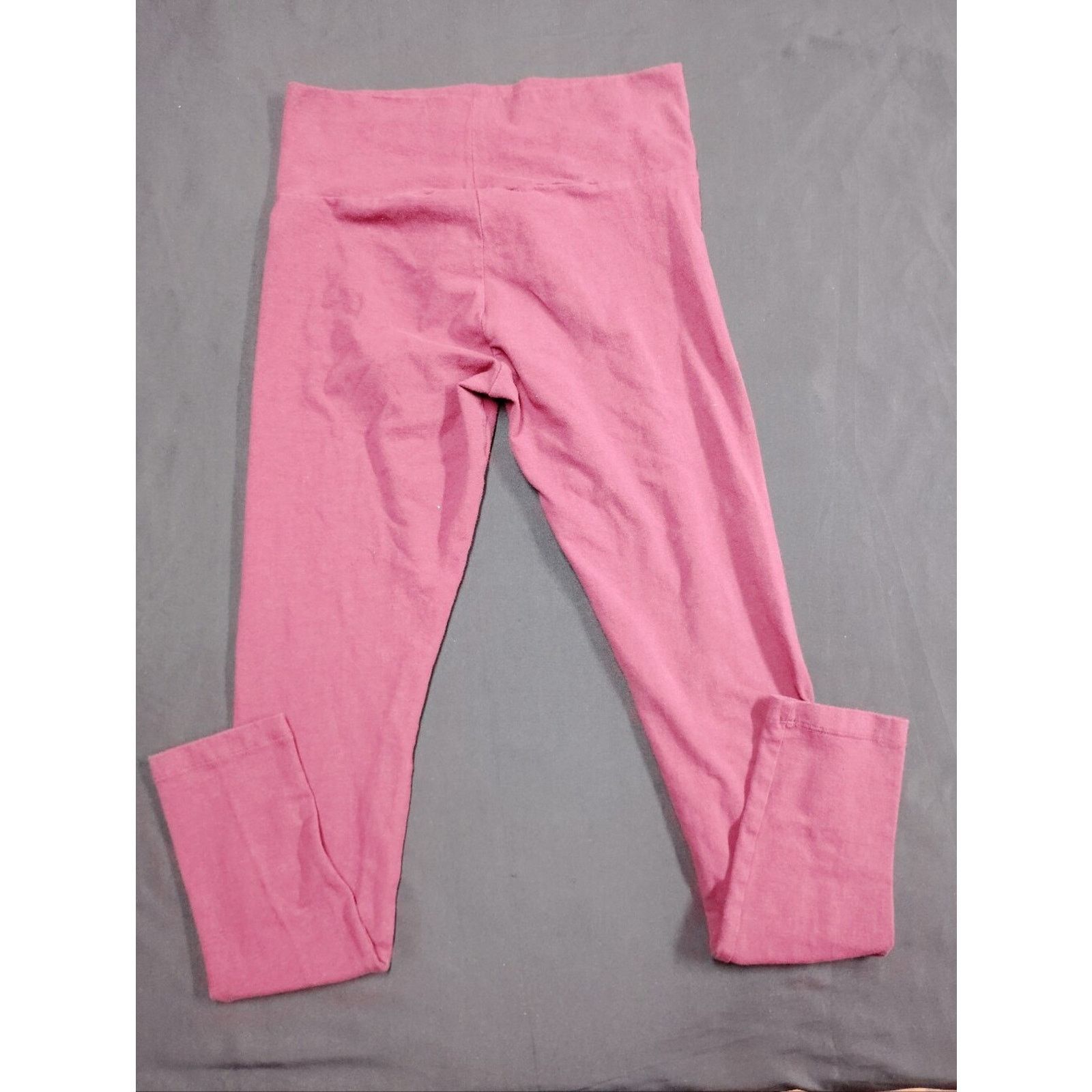 Forever 21 Forever 21 Red Burgundy Fold-Over Cuff Stretch Leggings Size 24" / US 00 / IT 34 - 4 Thumbnail