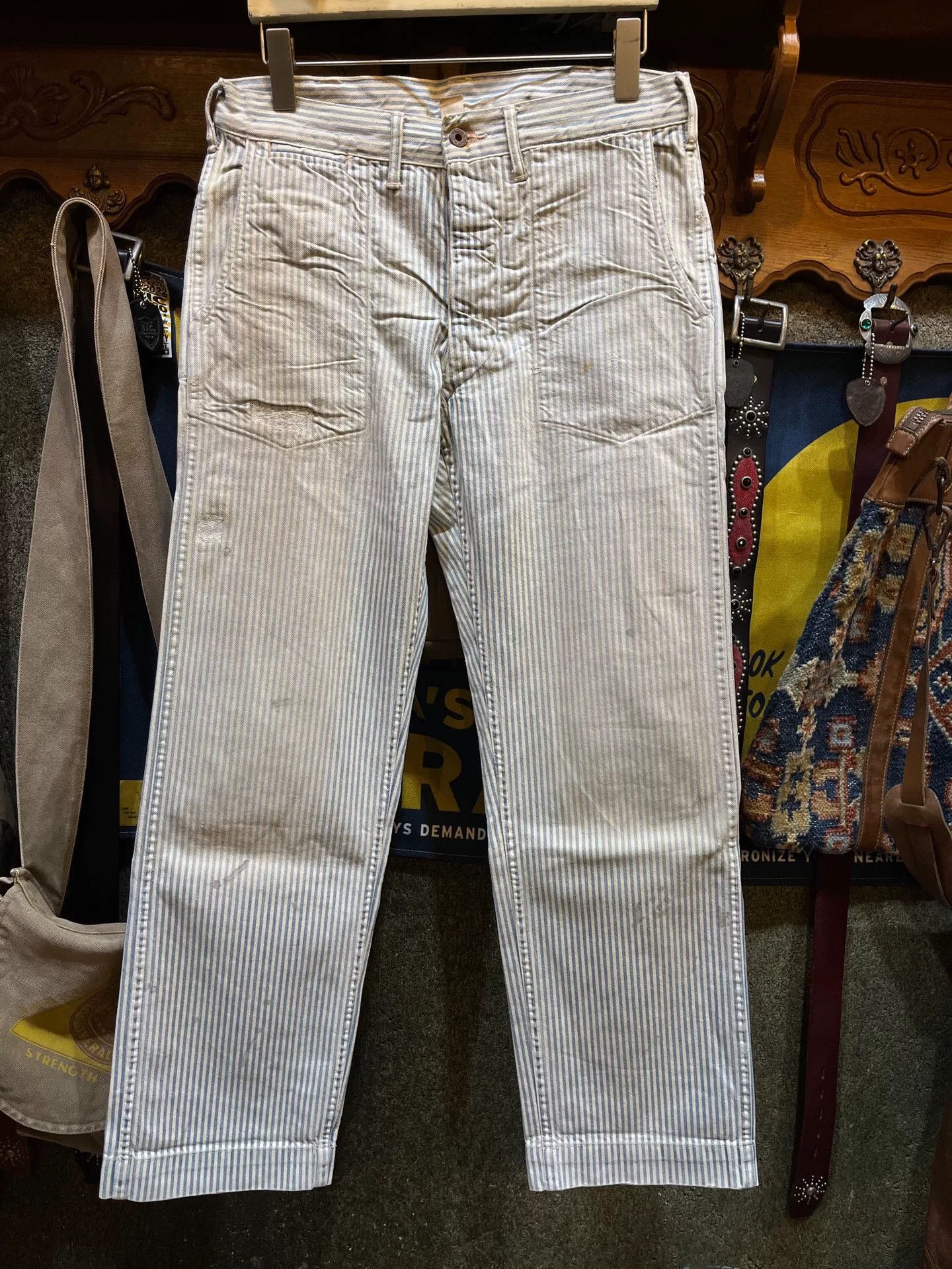 RRL Ralph Lauren RRL Vintage Striped Casual Pants Size US 30 / EU 46 - 1 Thumbnail