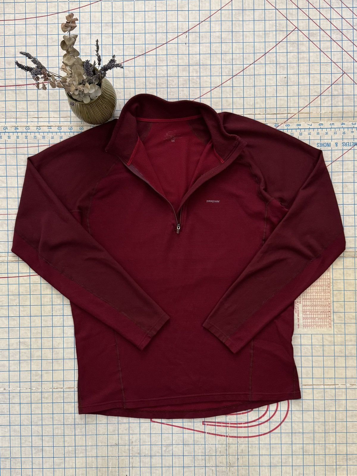 Patagonia Patagonia 1/4 Zip Base Layer Maroon Red Size Large Mens Size US L / EU 52-54 / 3 - 3 Thumbnail