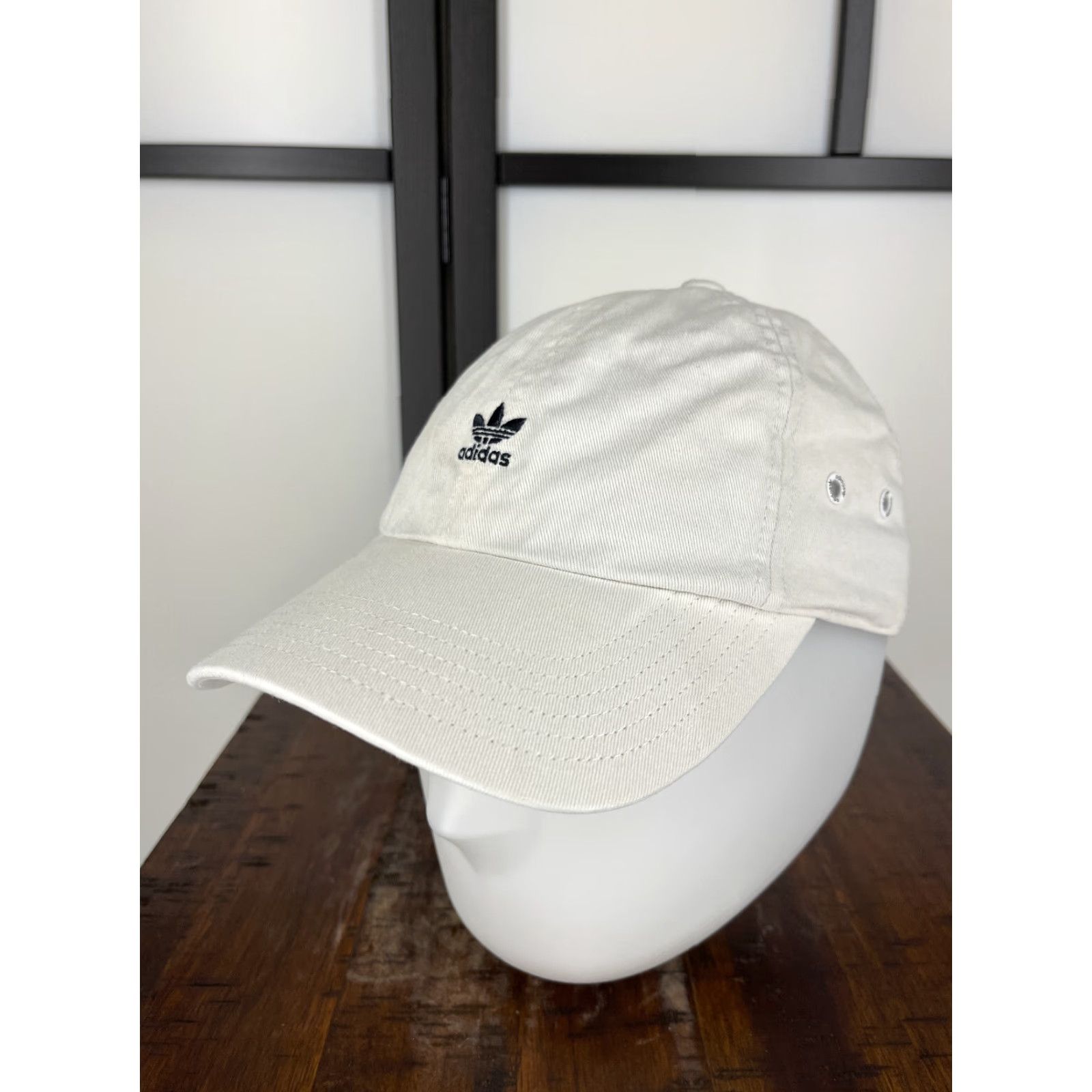 Adidas adidas Hat Cap Strap Back Adult One Size White 100% Cotton Embroidered Trefoil Shirt Baseball Cap Unisex Adults Mens Womens Boys Girls Size ONE SIZE - 4 Thumbnail