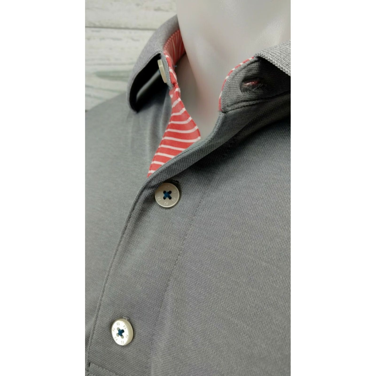 Footjoy Footjoy Mens XL Gray Richland Golf Polo Shirt Size US XL / EU 56 / 4 - 4 Thumbnail