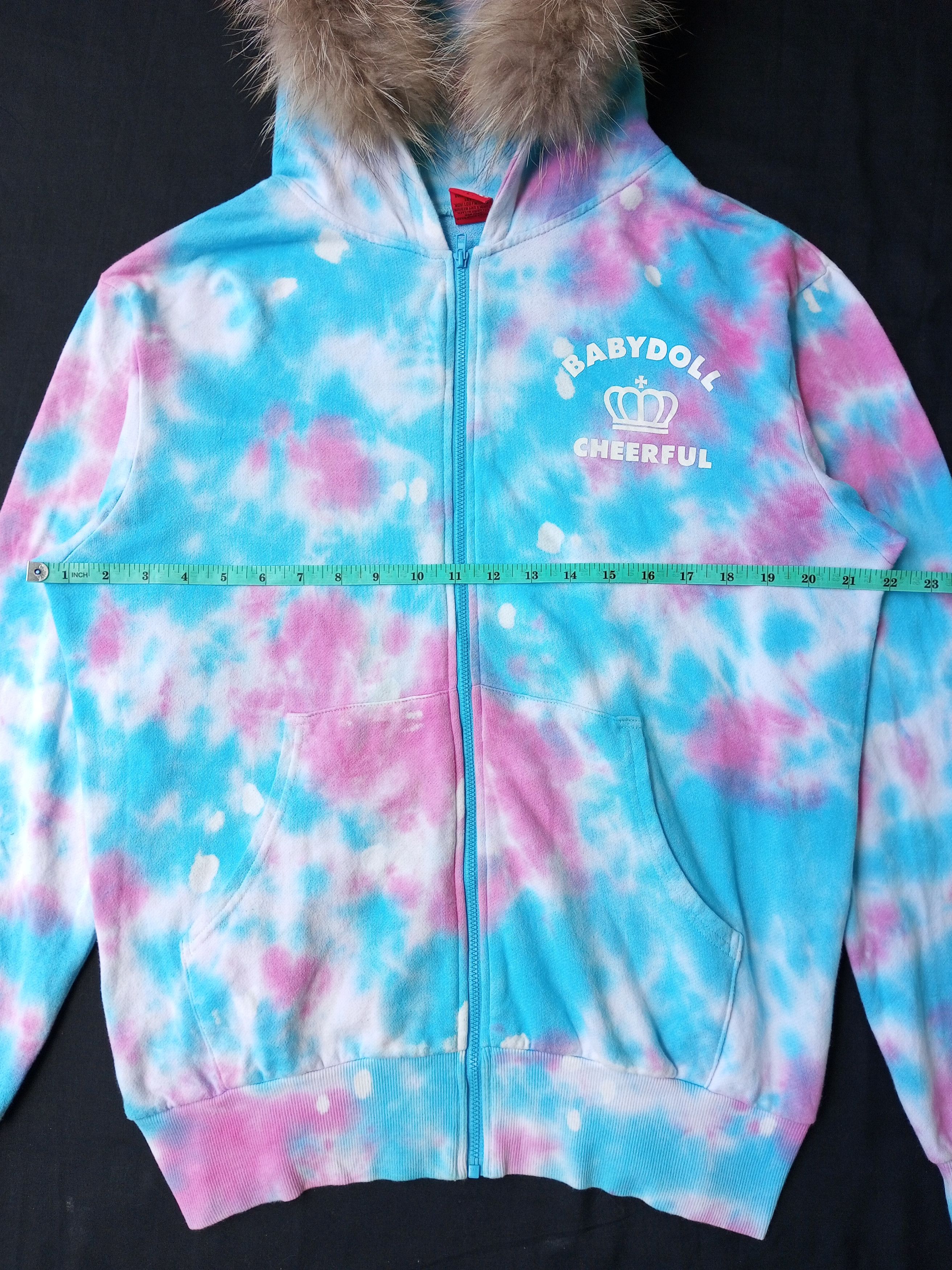 If Six Was Nine × Japanese Brand × Le Grande Bleu (L.G.B.) BABY DOLL Tie Dye All Over Fur Hoodie Size US L / EU 52-54 / 3 - 7 Thumbnail