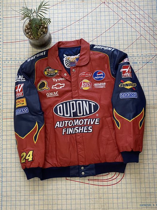 Vintage Jeff Hamilton Leather NASCAR Jacket Jeff Gordon Flame | Grailed