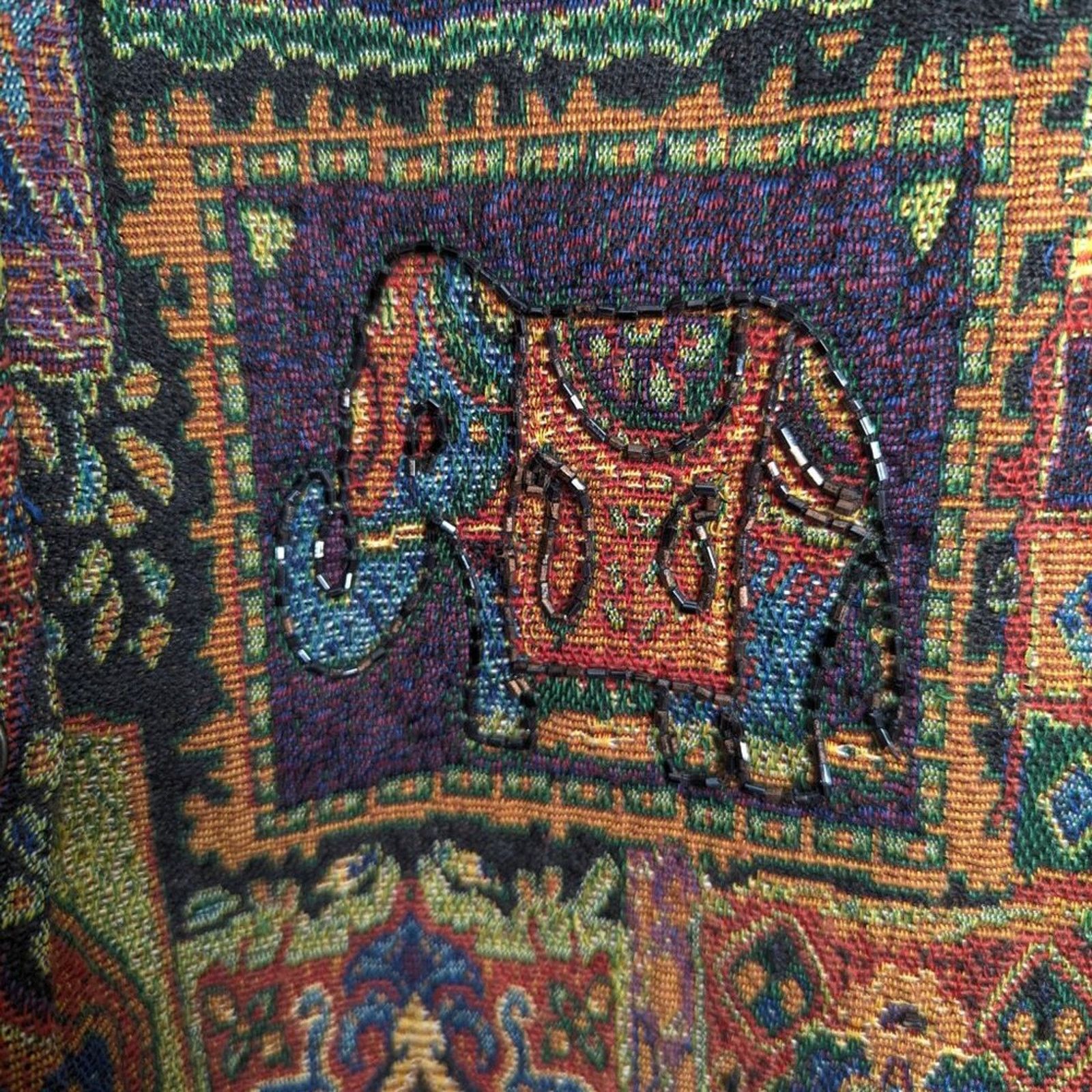Chicos Chicos Vintage Anniversary Collection Beaded Tapestry Jacket Size L / US 10 / IT 46 - 7 Thumbnail