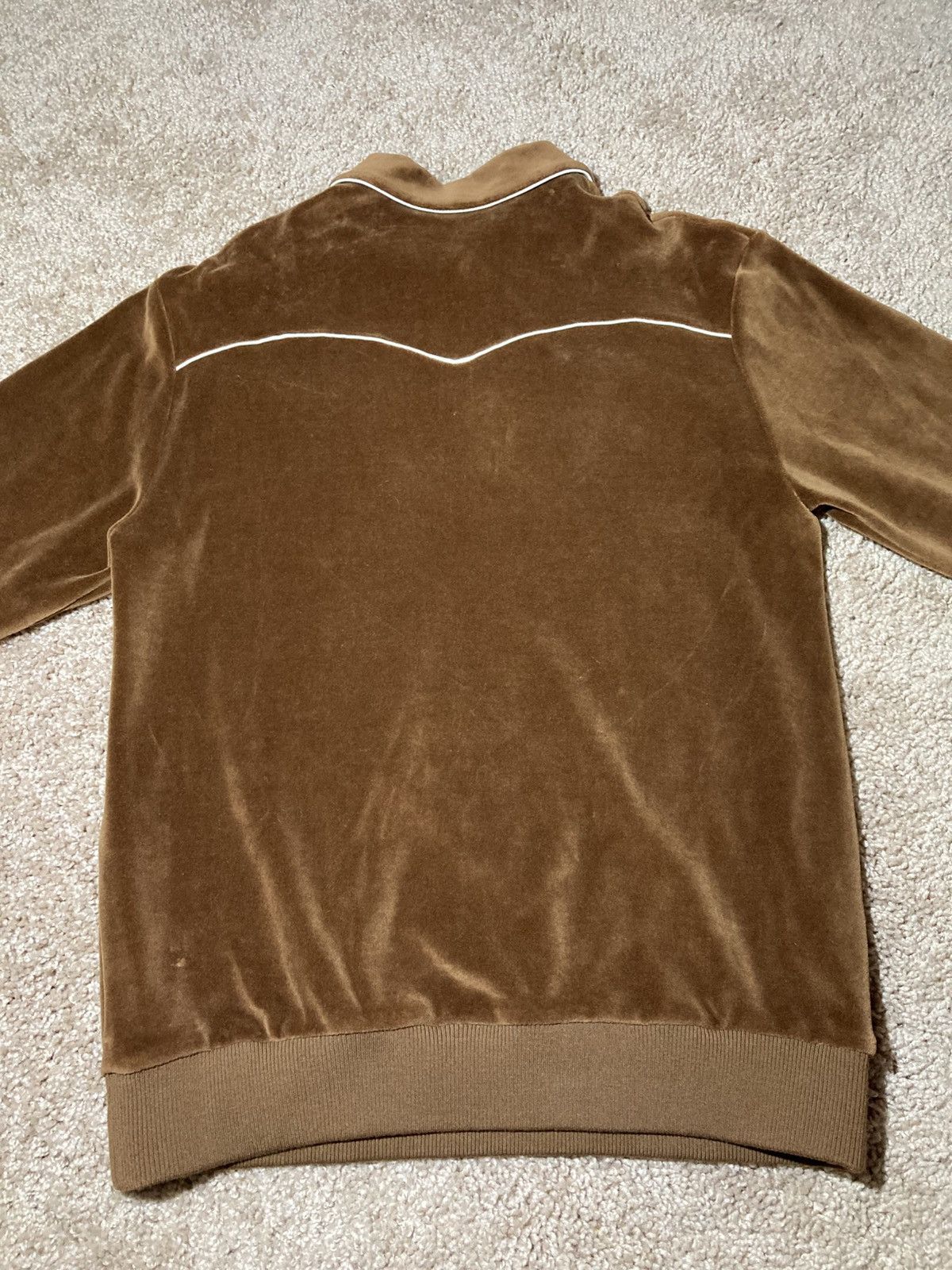 Celine × Hedi Slimane FW20 Celine Velour Polo Pullover Velvet 2020 AW20 Chocolate Size US S / EU 44-46 / 1 - 10 Thumbnail