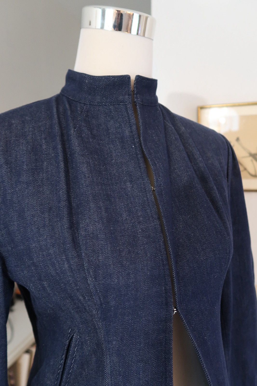 Yohji Yamamoto Raw denim Yohji Yamamoto jacket with mandarin collar Size 38R - 6 Thumbnail
