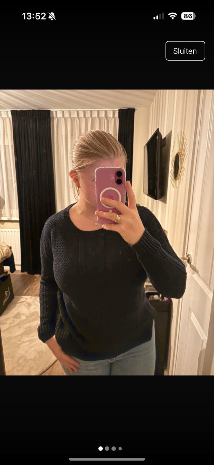 Tommy Hilfiger Dark blue Tommy Hilfiger sweater Size S / US 4 / IT 40 - 1 Thumbnail