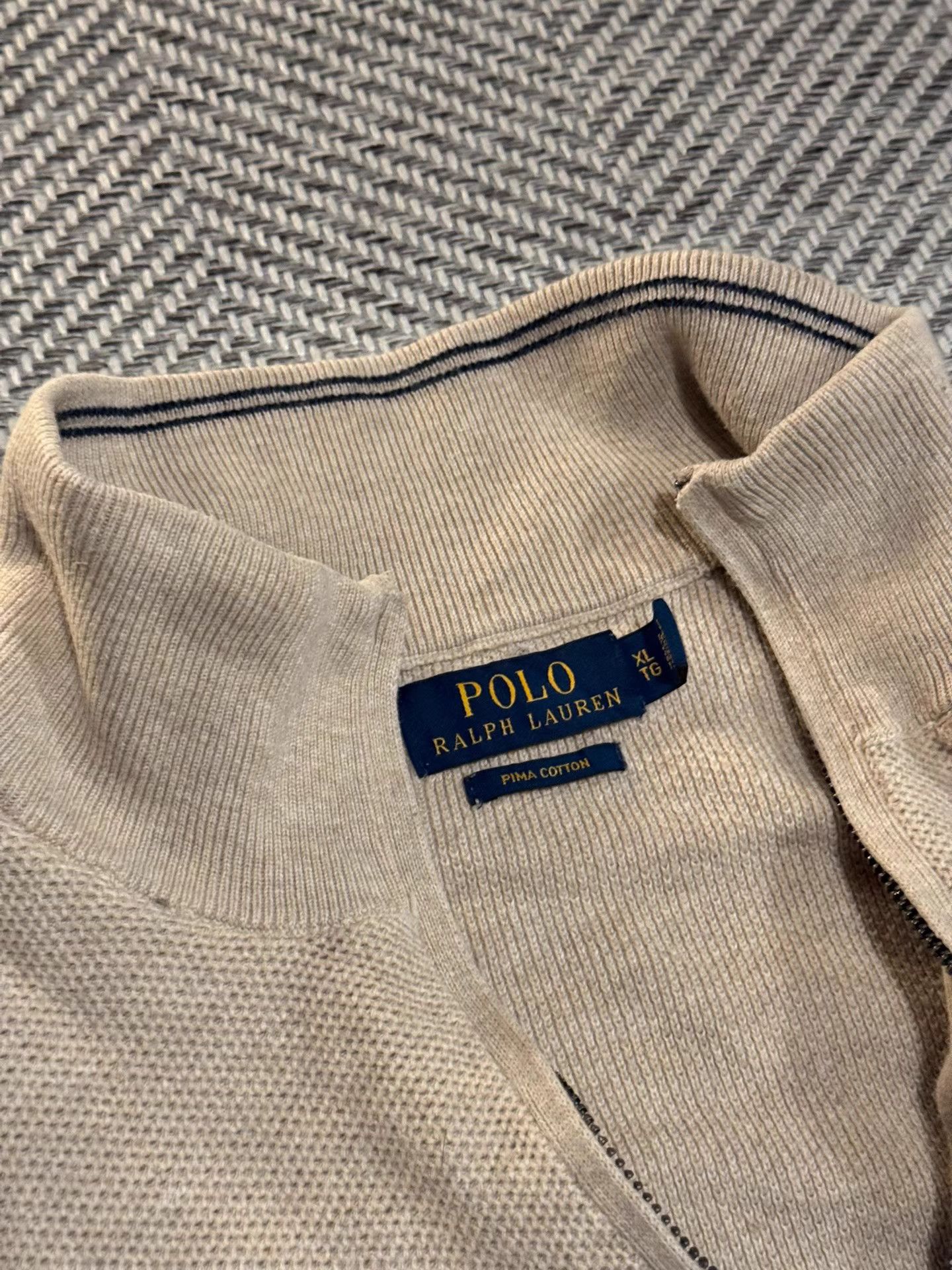 Polo Ralph Lauren Polo Ralph Lauren Beige Half-Zip Mock Neck Sweater K24 Size US XL / EU 56 / 4 - 2 Thumbnail