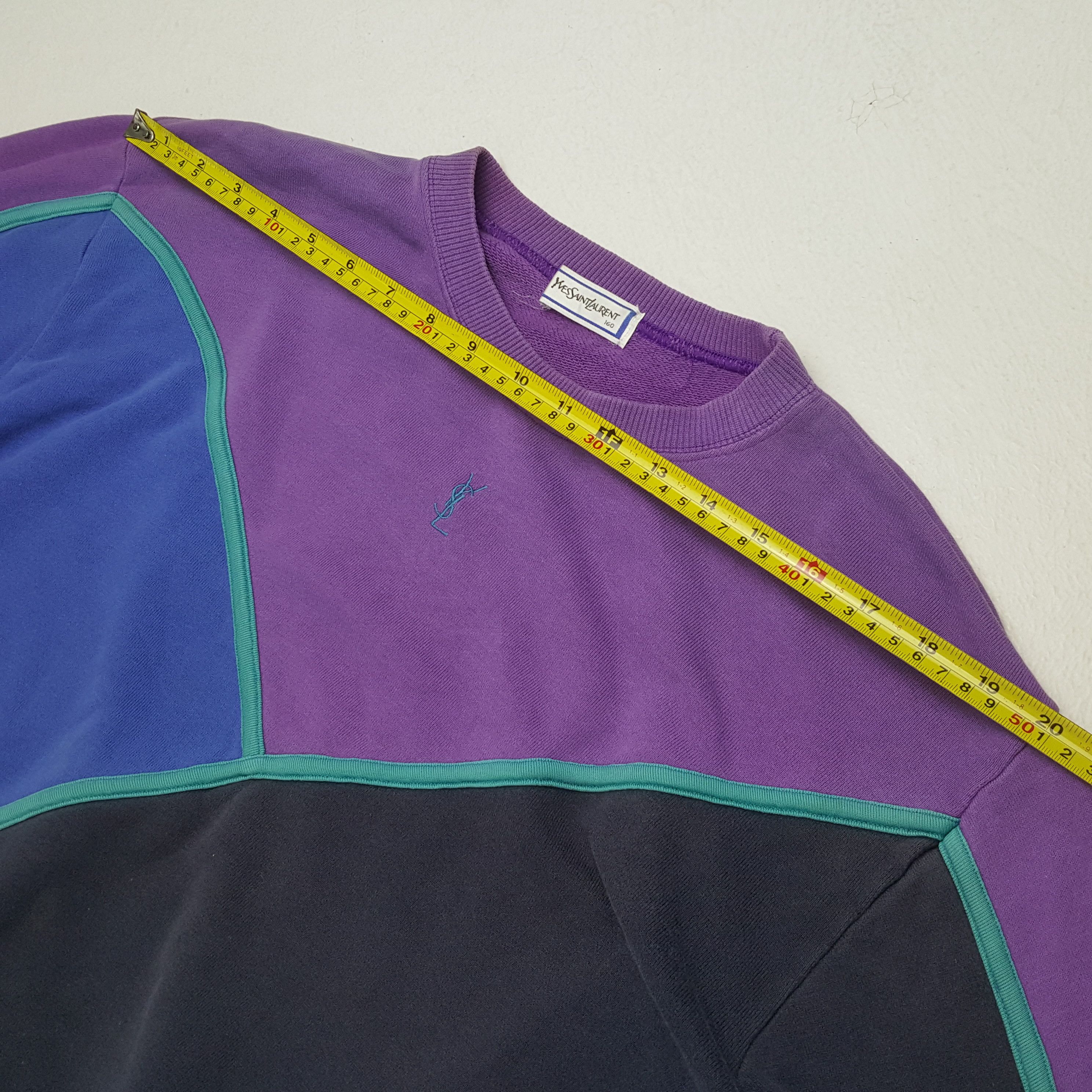 Vintage × Yves Saint Laurent YVES SAINT LAURENT Rare Design Fashion Style Sweatshirt Size US L / EU 52-54 / 3 - 4 Thumbnail