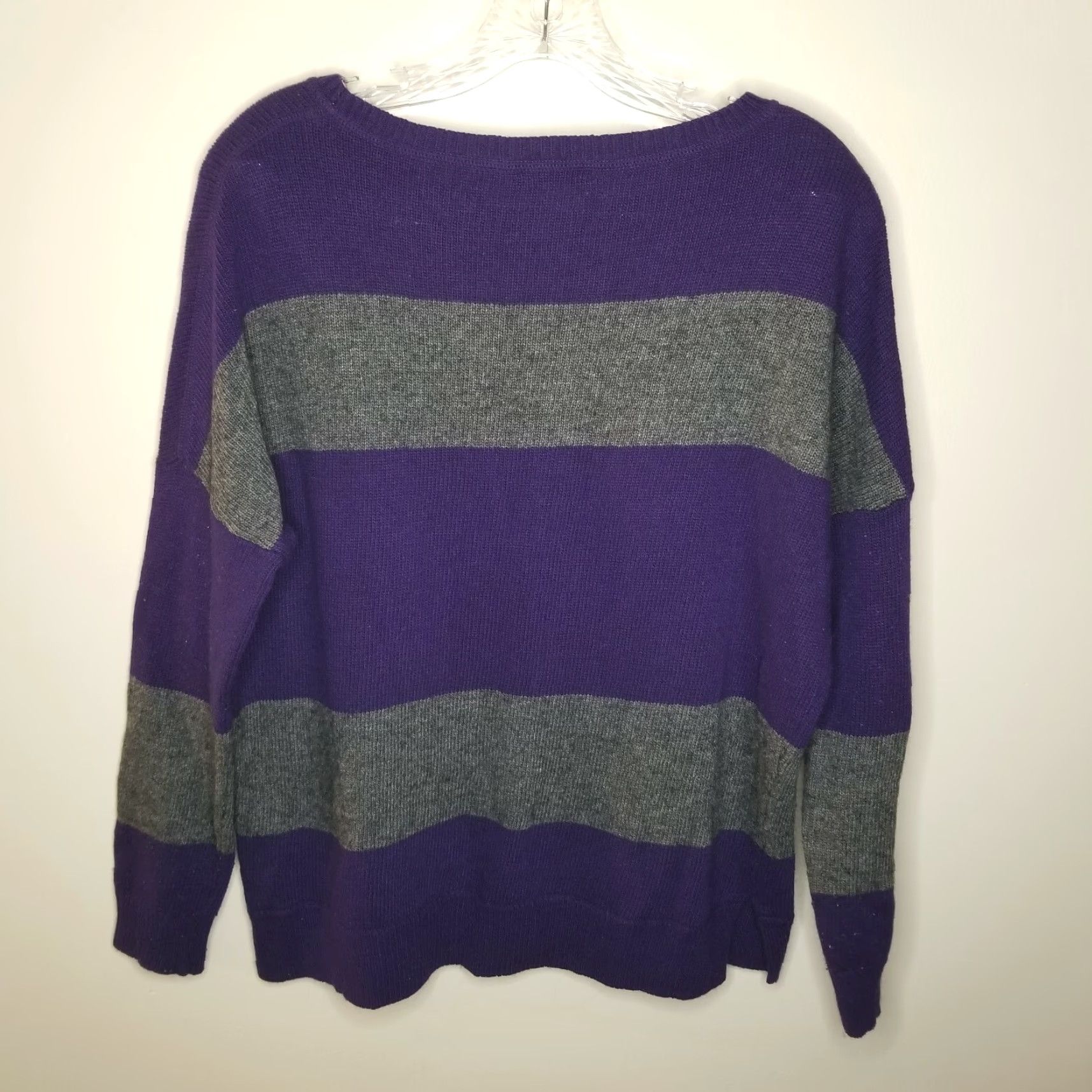 Ralph Lauren LAUREN RALPH LAUREN Womens Purple Striped Sweater Pullover Long Sleeve Size L-XL Regular Size L / US 10 / IT 46 - 4 Thumbnail