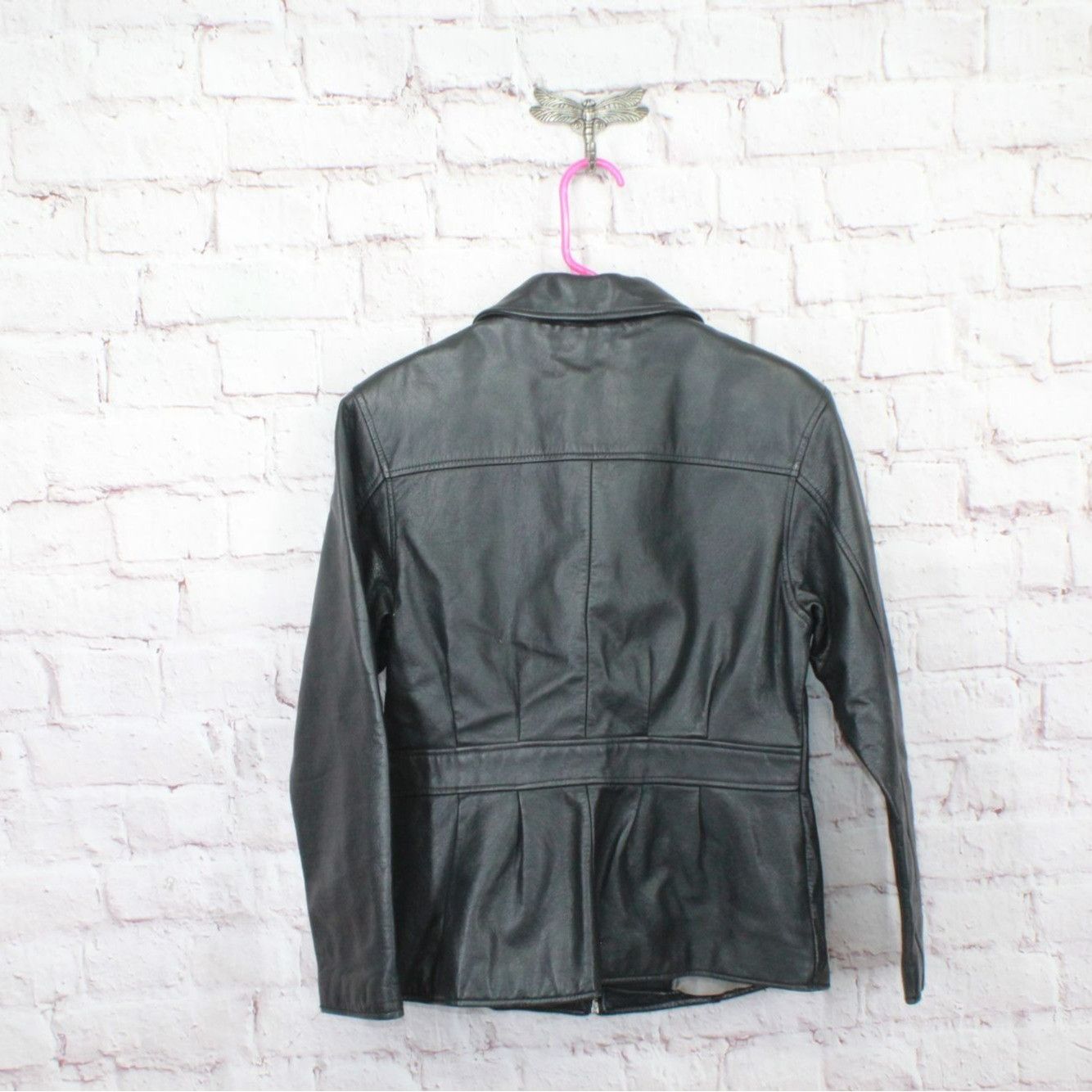 Leather Pelle Studio Women's Black Soft Leather Full Zipper Jacket Size M / US 6-8 / IT 42-44 - 4 Thumbnail