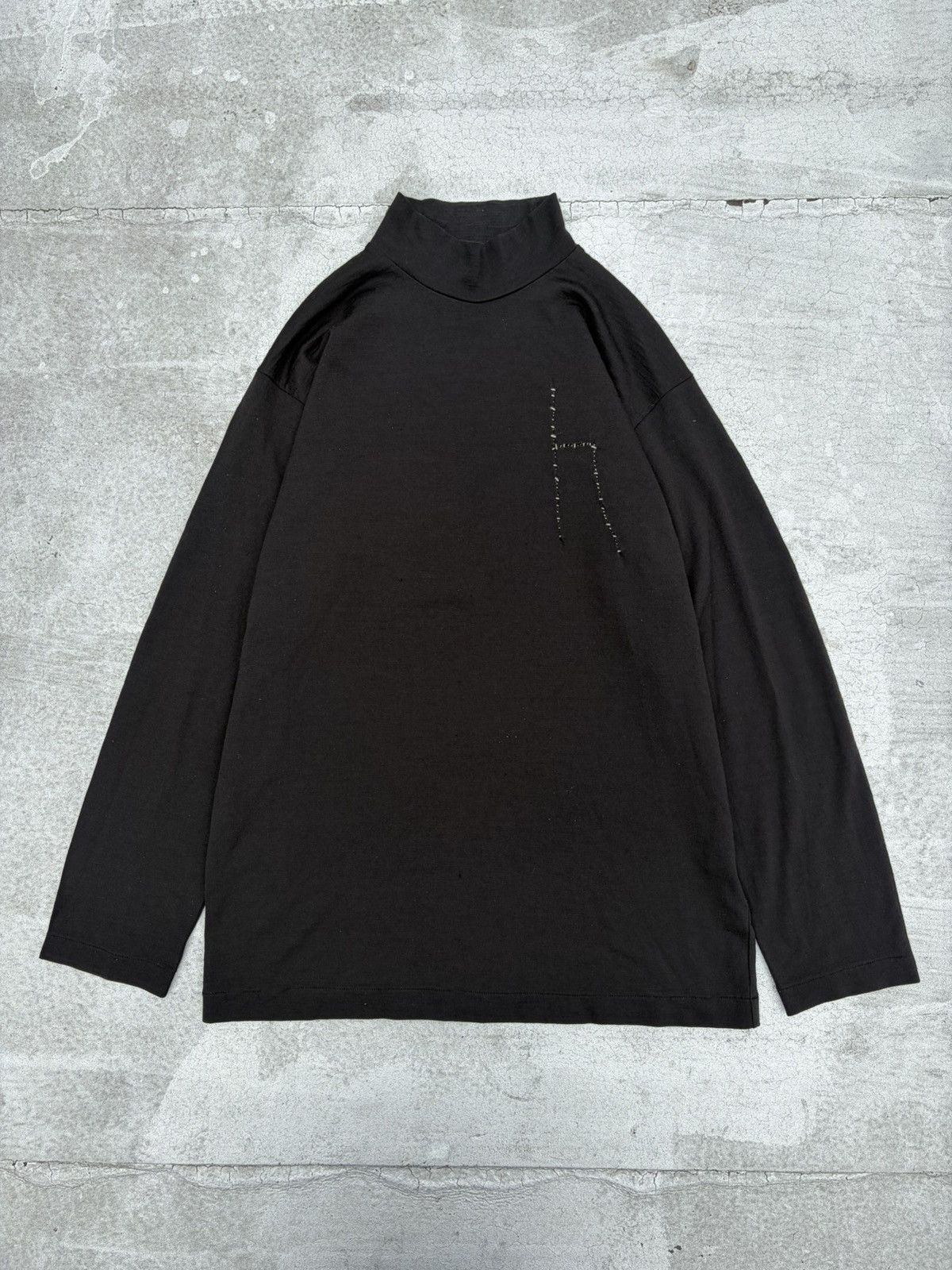 Comme des Garcons Homme Comme Des Garcons Homme 1992 Artisanal Wool Mock Neck LS Size US M / EU 48-50 / 2 - 2 Thumbnail