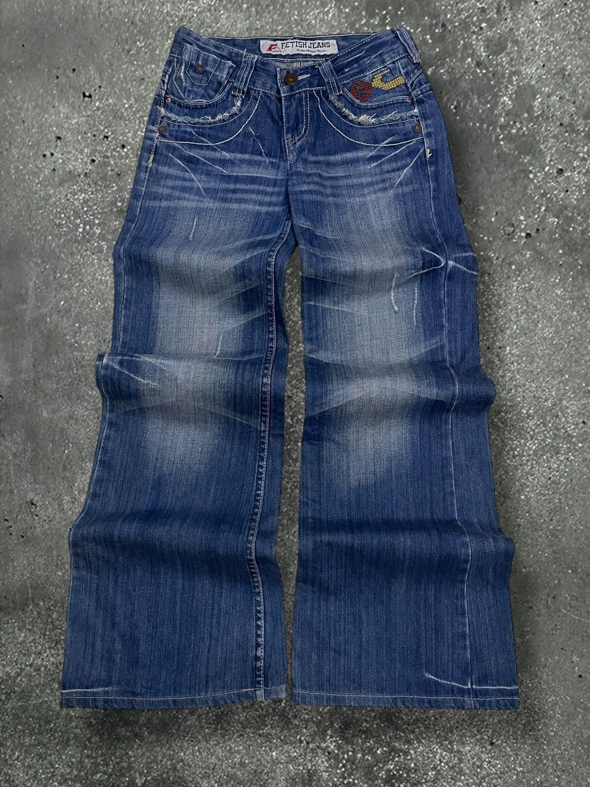 Designer × Japanese Brand × Vintage Vintage 1990s Japan Designer Fetish Baggy Y2K Style Denim Size US 26 / EU 42 - 1 Thumbnail