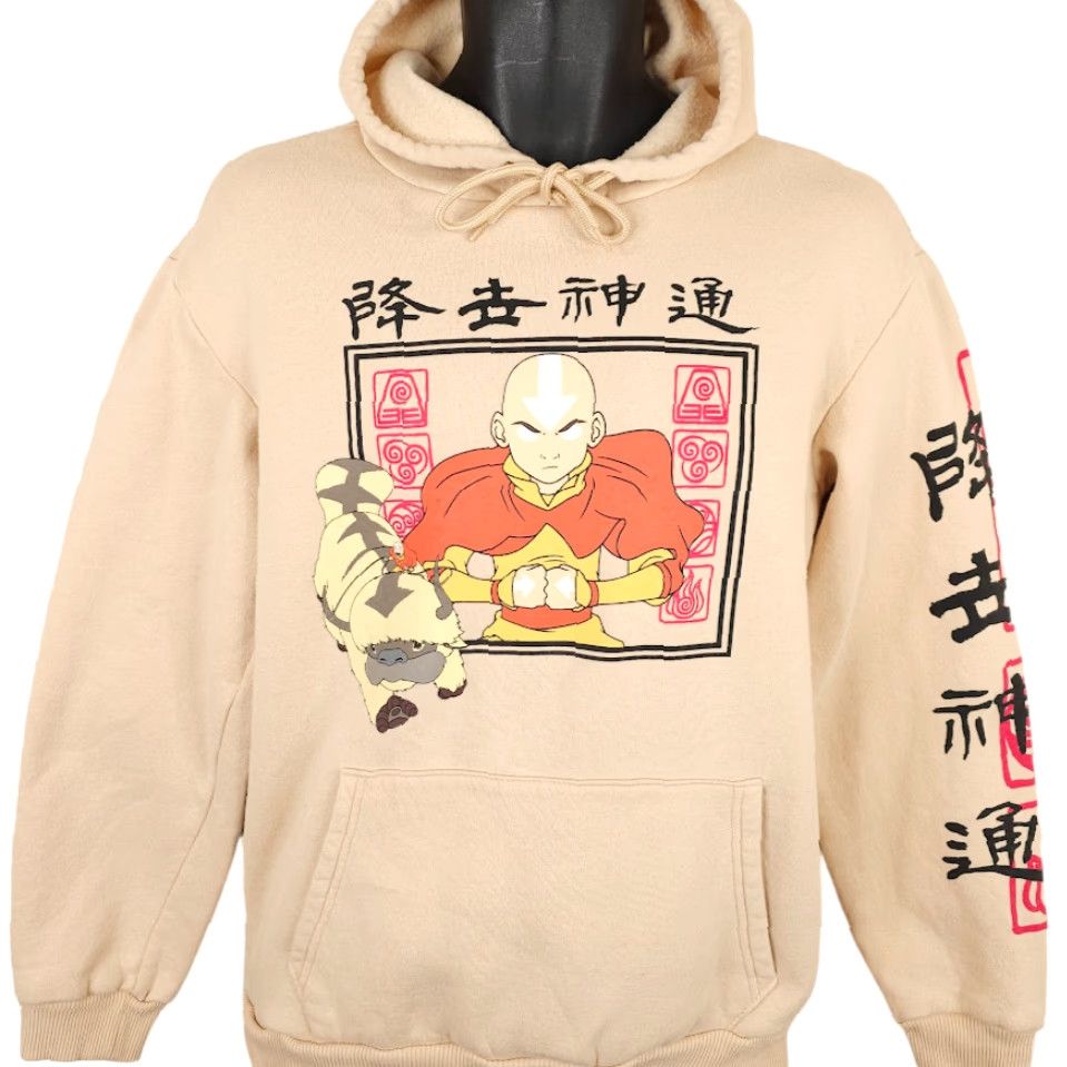 Nickelodeon VINTAGE Avatar The Last Airbender Sweatshirt Hoodie Mens Size Small Beige Anime Size US S / EU 44-46 / 1 - 2 Thumbnail