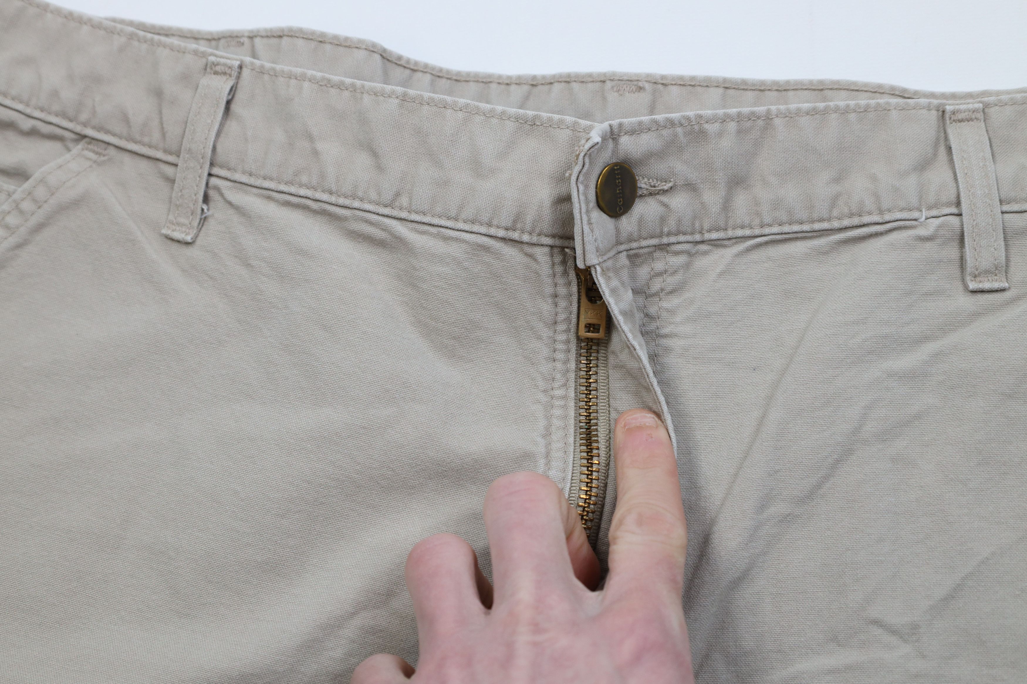 Carhartt Vintage Y2K Carhartt Canvas Dungaree Shorts Tan Beige Size US 40 / EU 56 - 6 Thumbnail