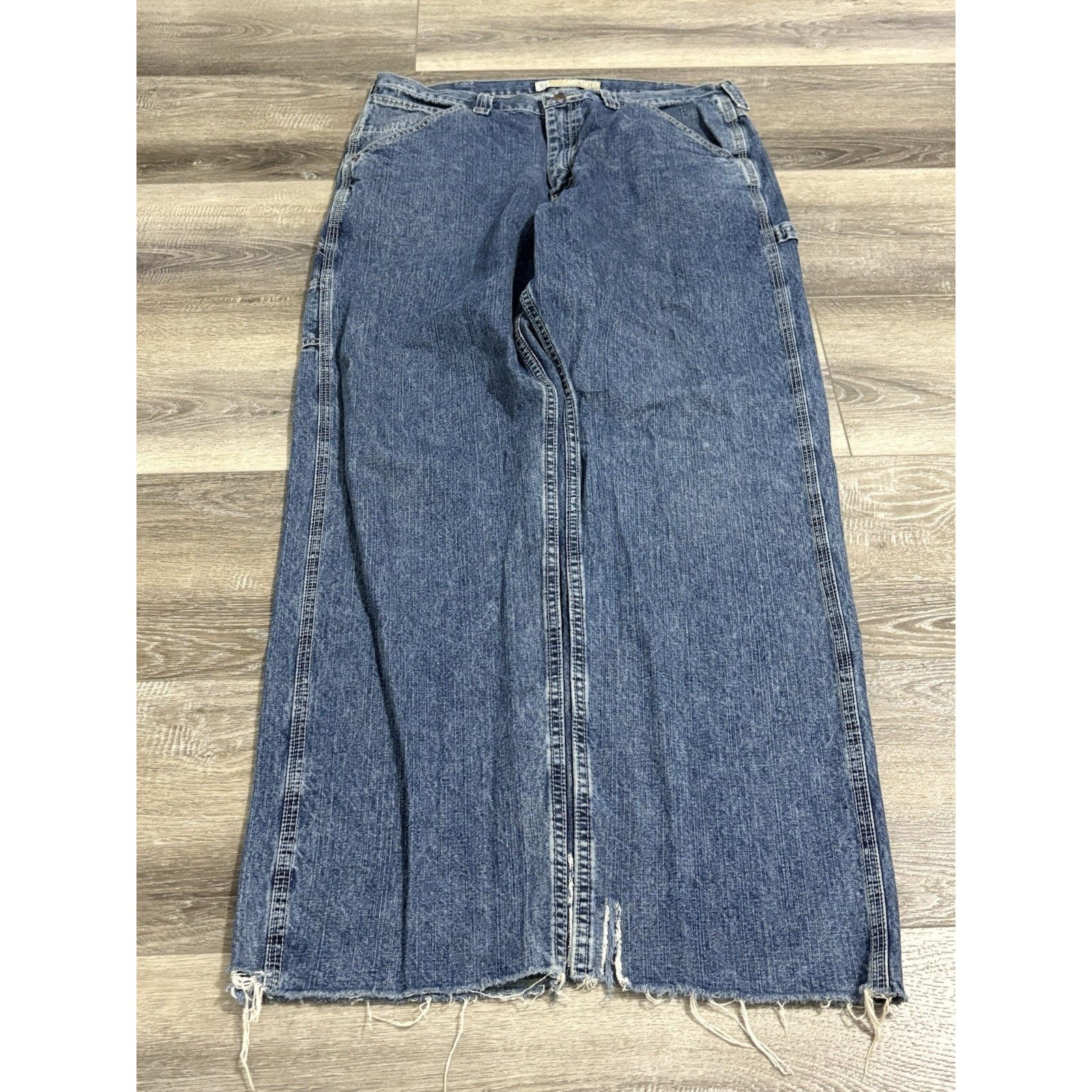 Lee Vintage Lee Dungarees Dark Wash Baggy Carpenter Jeans Retro Size US 36 / EU 52 - 4 Thumbnail